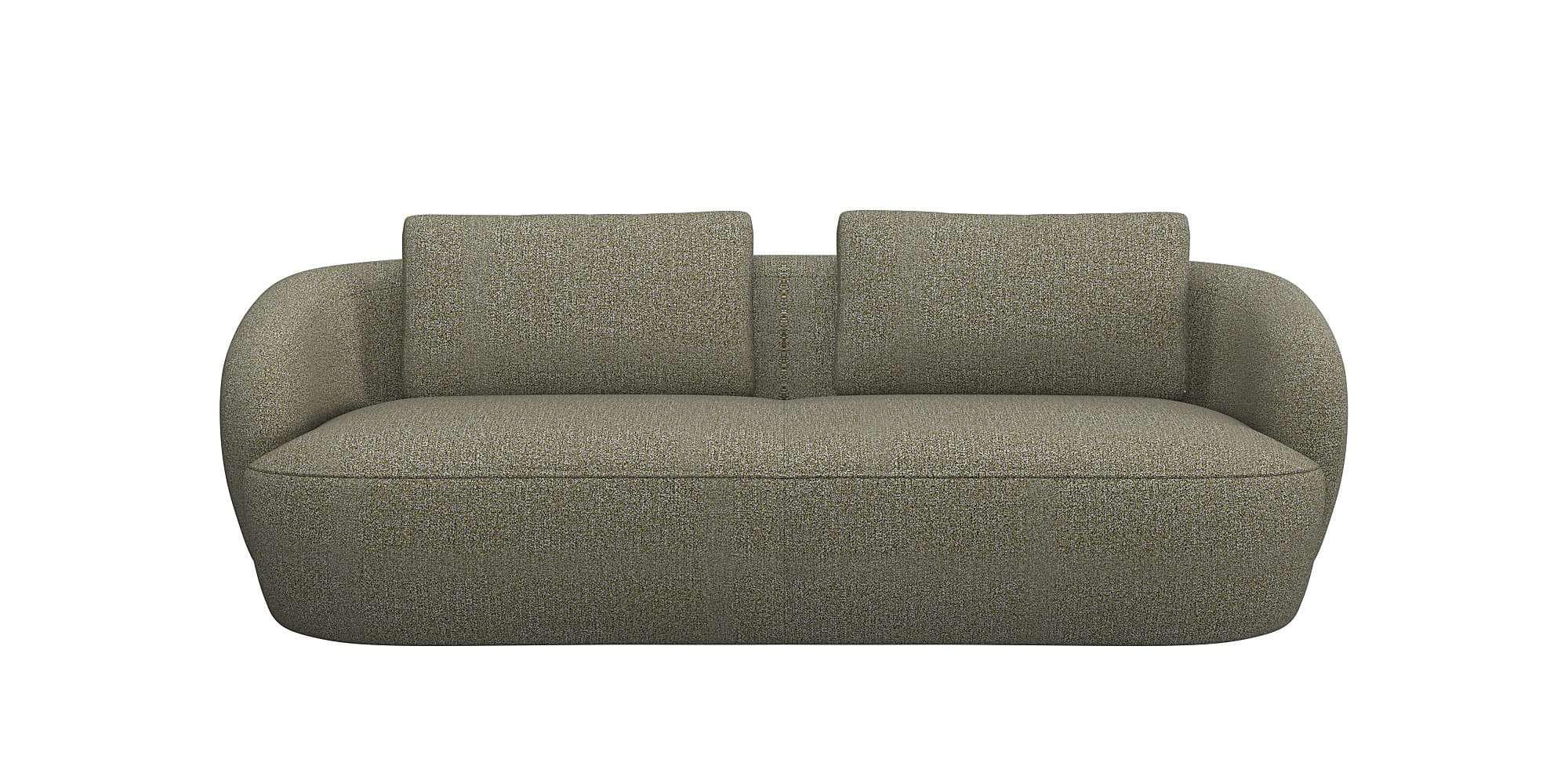 FLEXLUX Torino 3-Sitzer Sofa Grün Organisch Modern
