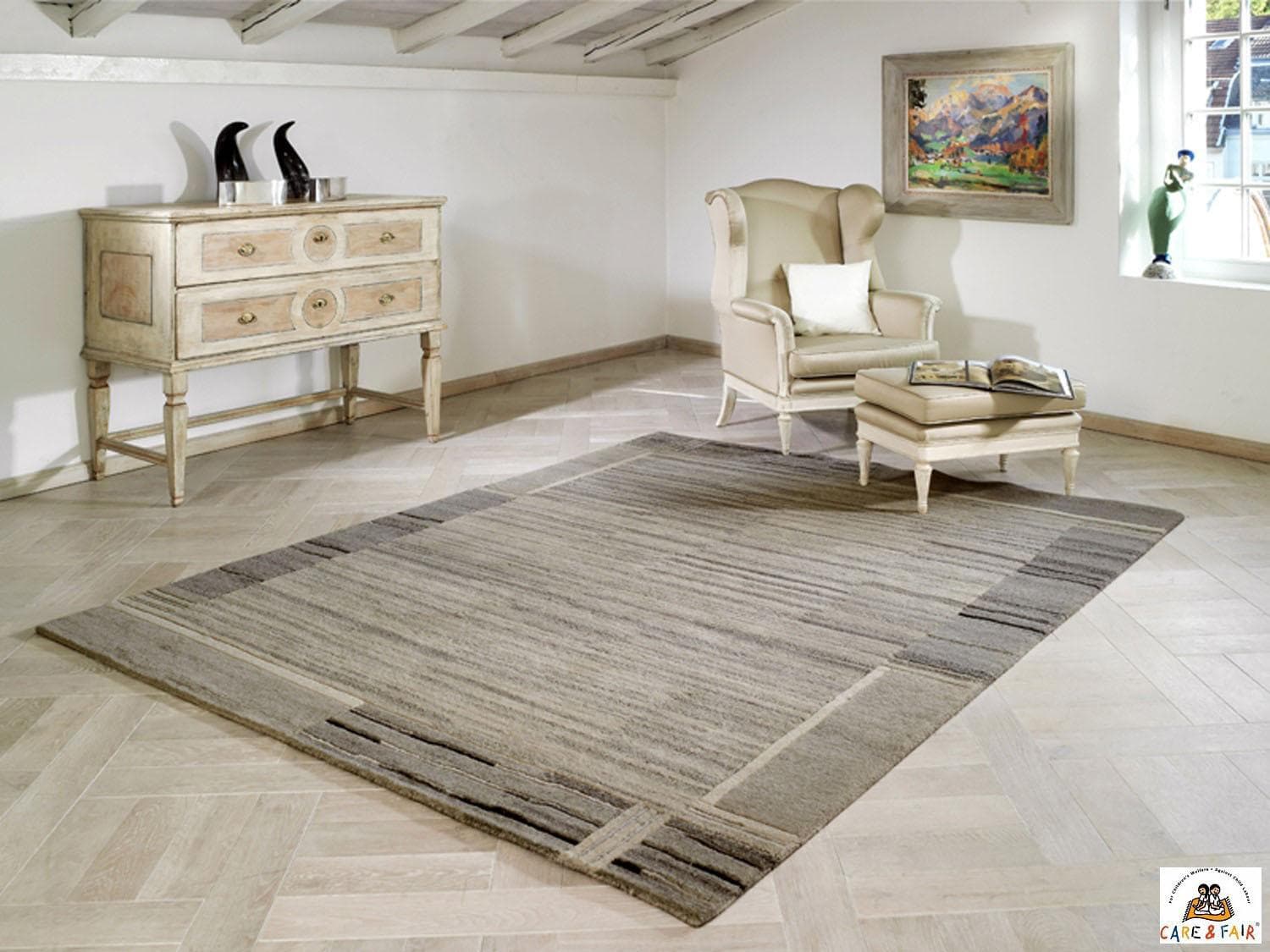 OCI Savana Kite Wollteppich Grau 170x240cm