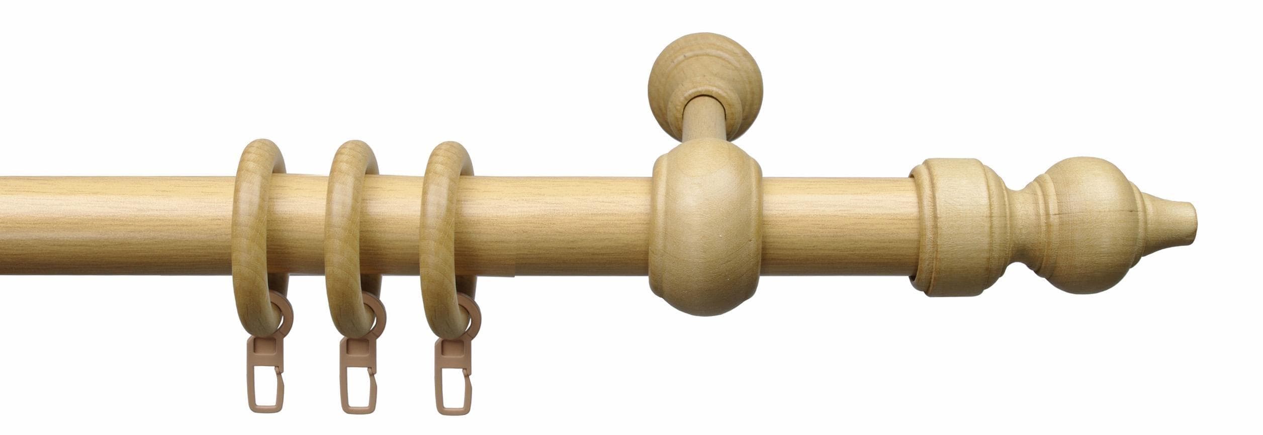 LIEDECO Gardinenstange Thüringen 160 cm Beige Holzwerkstoff