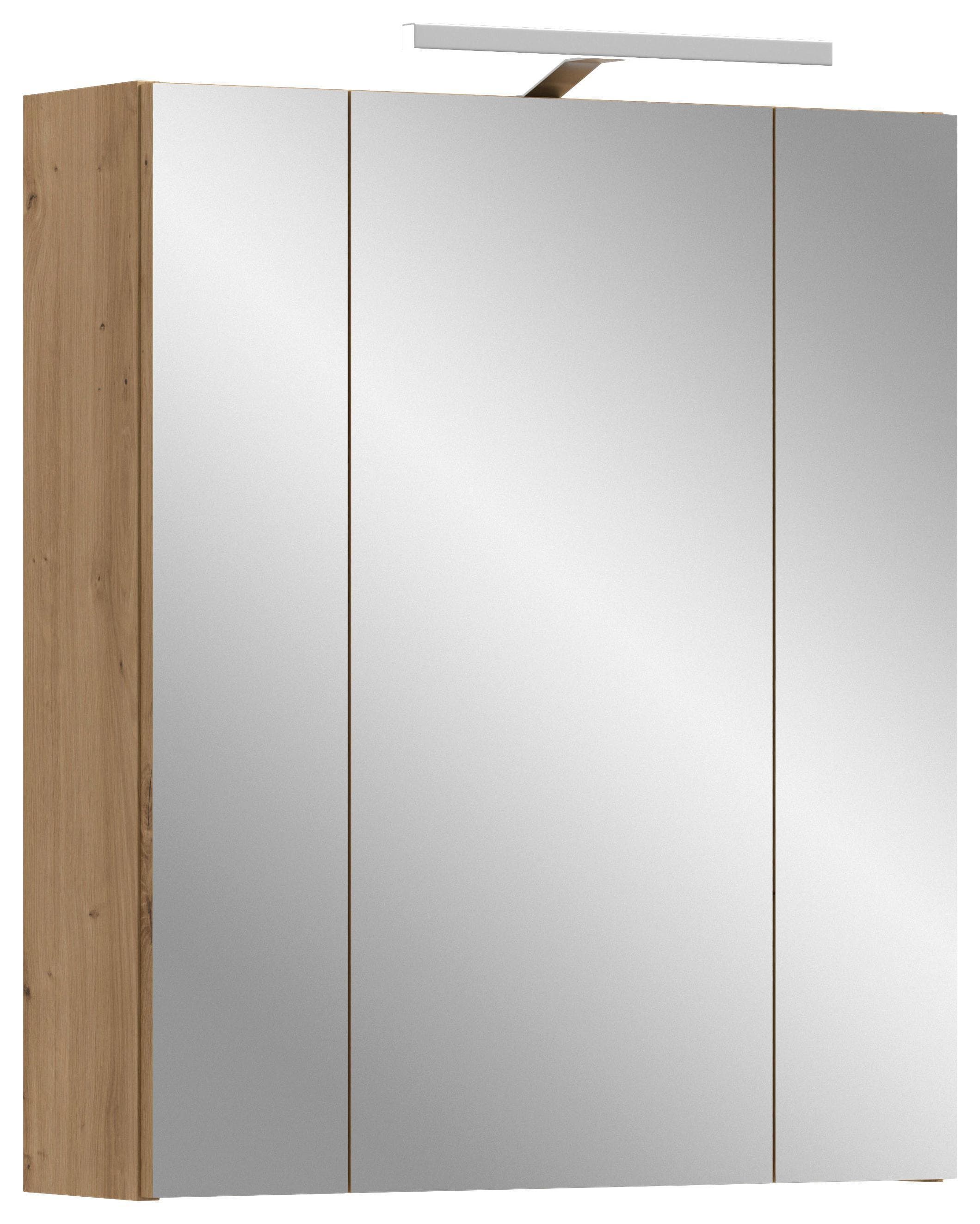 Spiegelschrank Ice Eiche Artisan mit LED-Beleuchtung