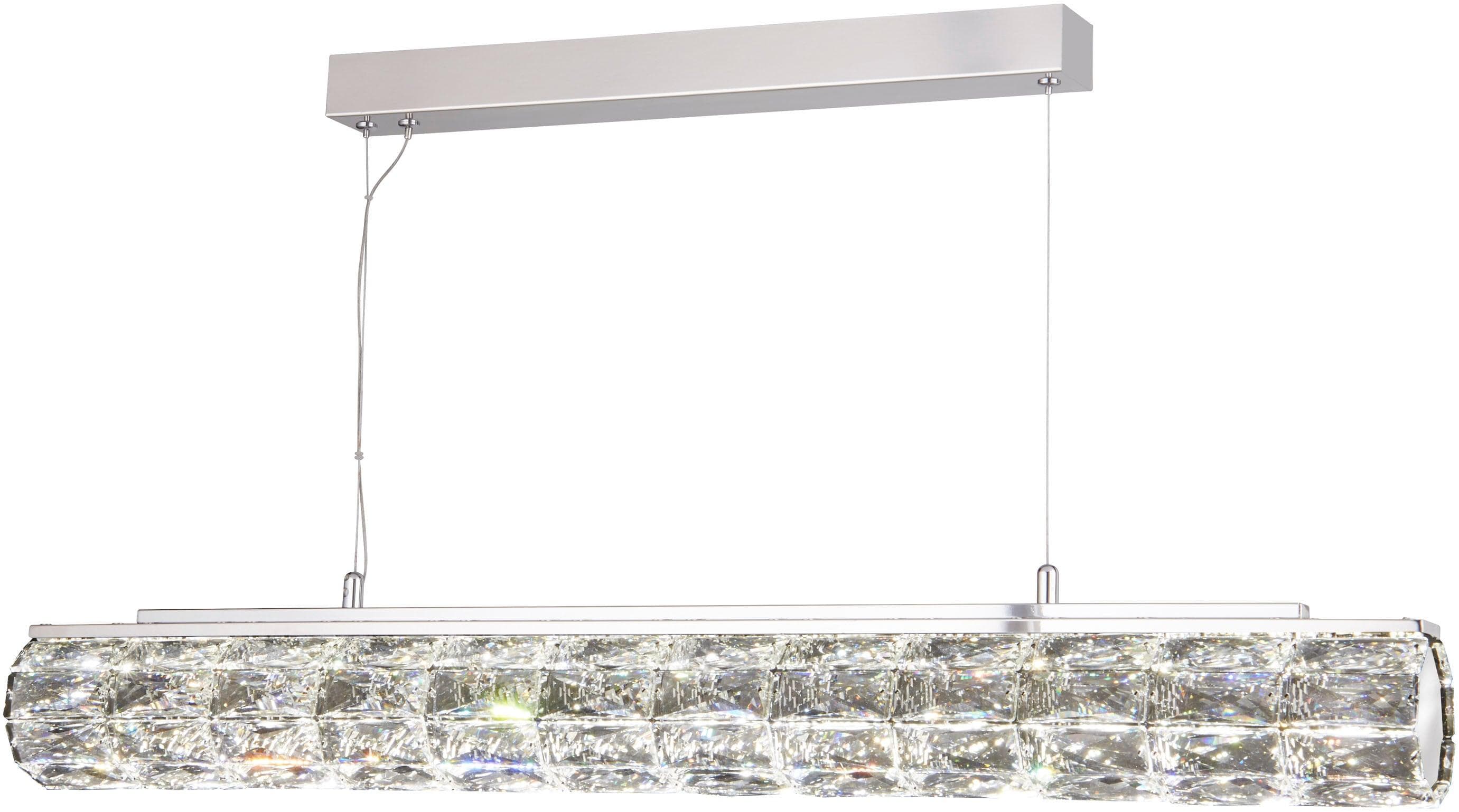 Searchlight LED Pendelleuchte Remy Chrom Kristall