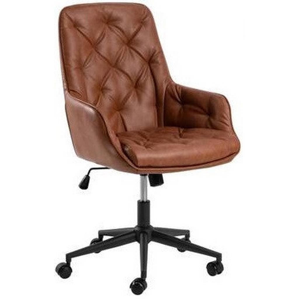 Mid.you Drehstuhl Erik Braun PU Lederoptik mit 5-Stern-Gestell