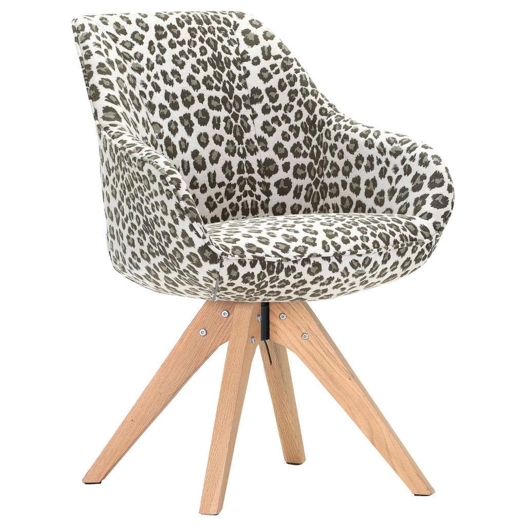 Livetastic Armlehnstuhl Beige Eiche massiv 360° drehbar
