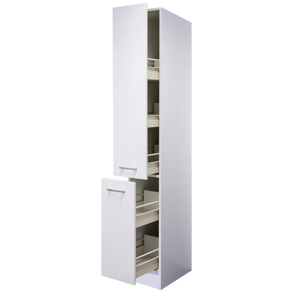 Flex-Well Apothekerschrank Lucca Weiß Modern Hochschrank