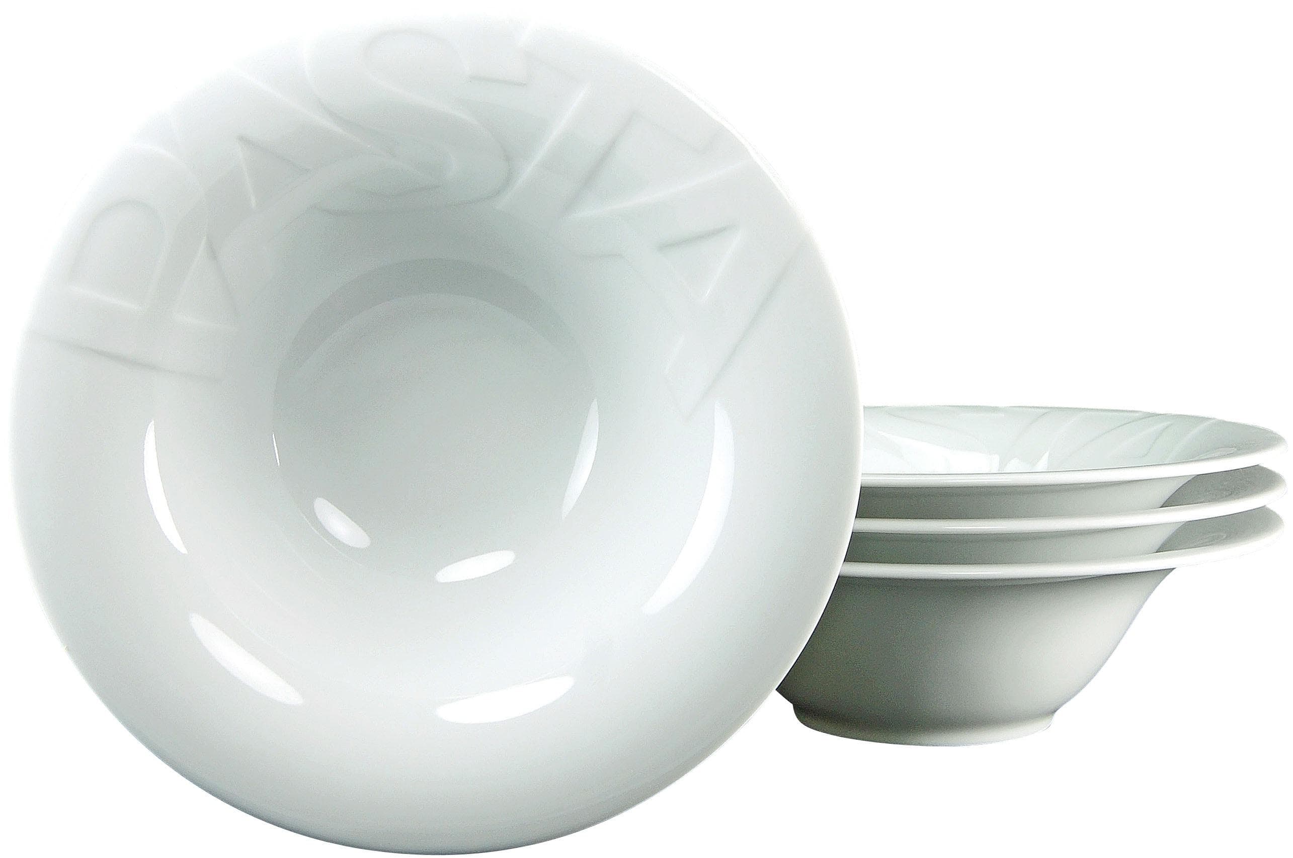 CREATABLE Pastateller Essteller Gourmet weiß Porzellan 4er Set