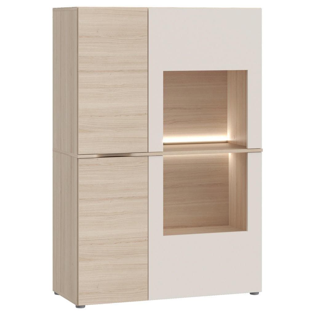 Ti'me Vitrine Eiche Sand 6 Fächer Holzwerkstoff