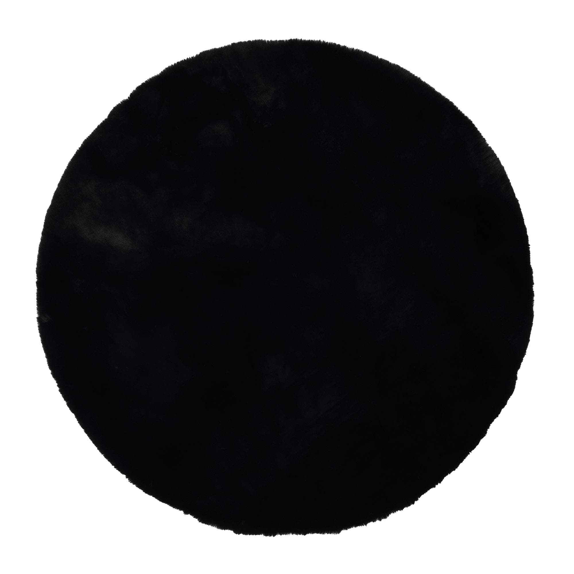 OCI ROCKY SOFT Hochflor-Teppich Schwarz Rund 120cm