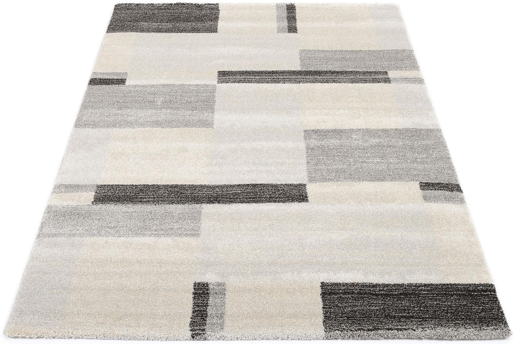 OCI Teppich CASTLE BEPPO Grau Modernes Karree Design Polypropylen