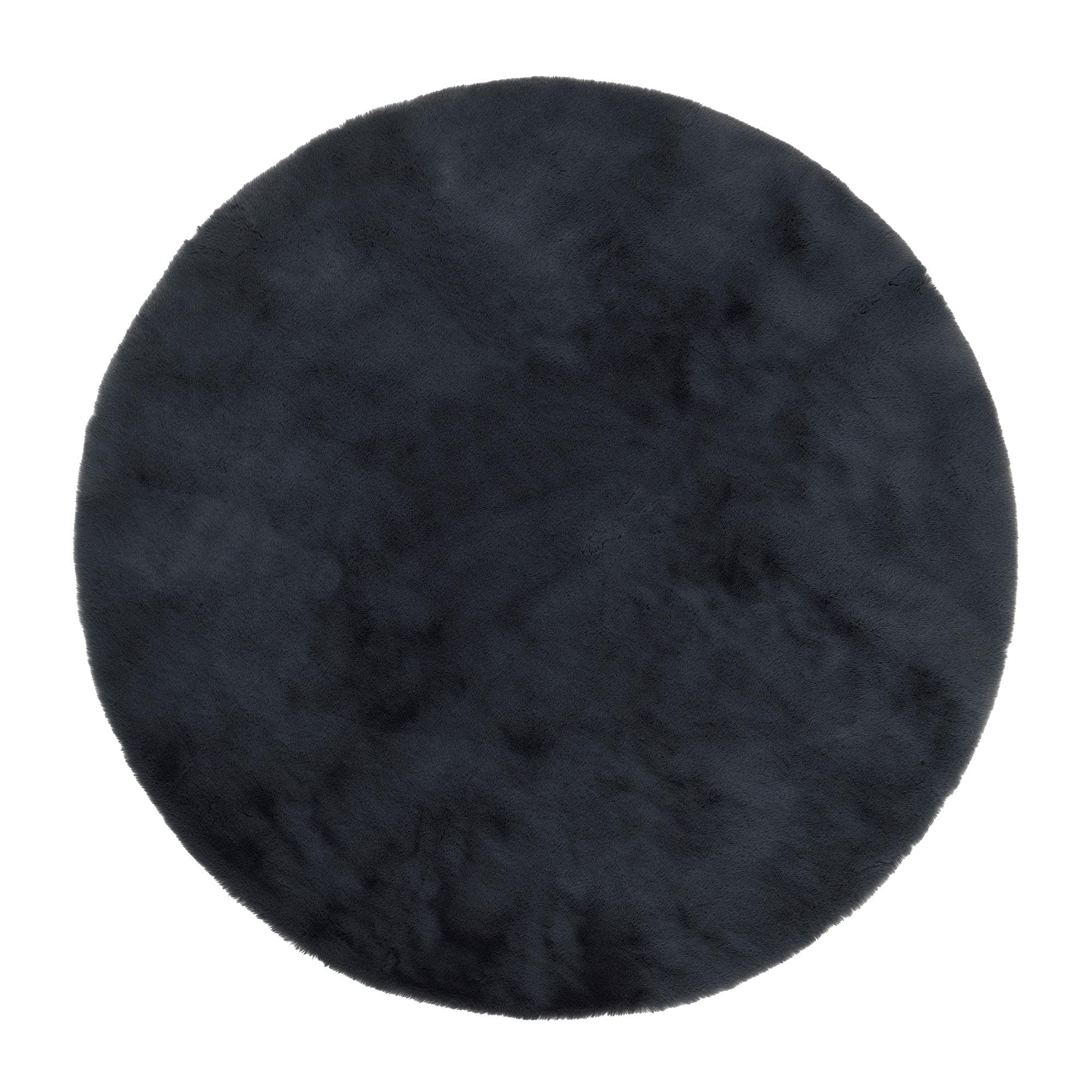 OCI ROCKY SOFT Hochflor-Teppich Grau Rund 80cm