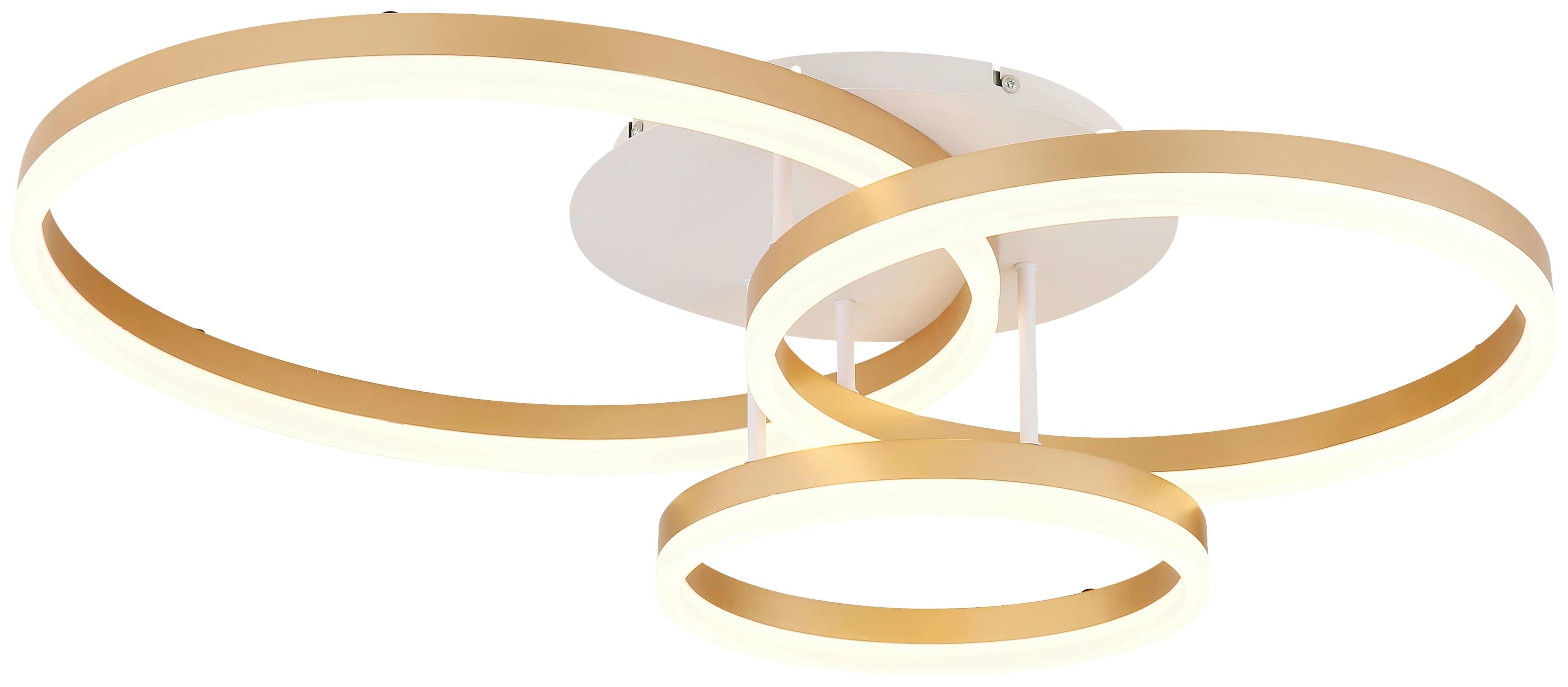 LED-Deckenleuchte Christian Opal/Champagnerfarben max. 36W