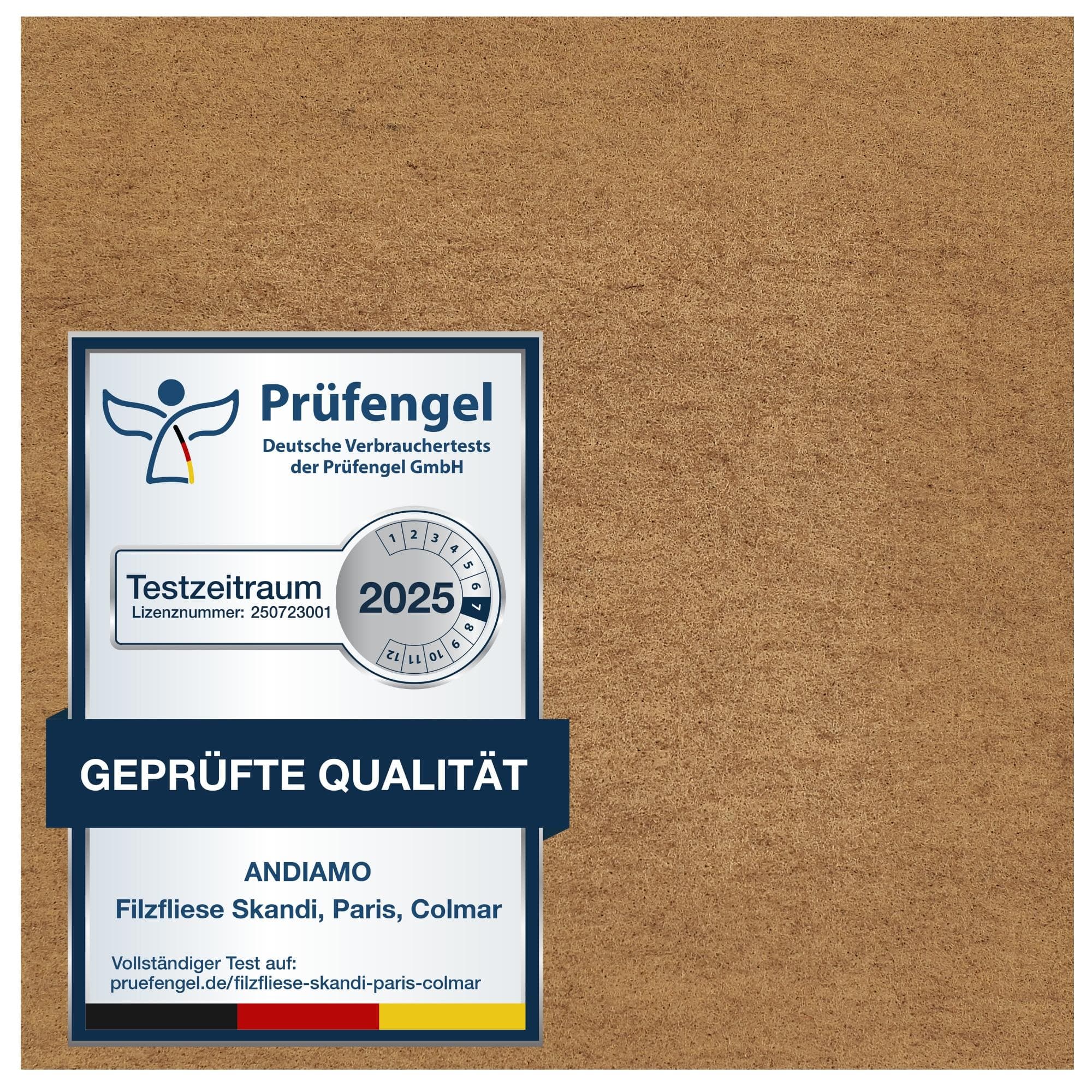 ANDIAMO Teppichfliese Skandi Beige Selbstklebend 40x40 cm