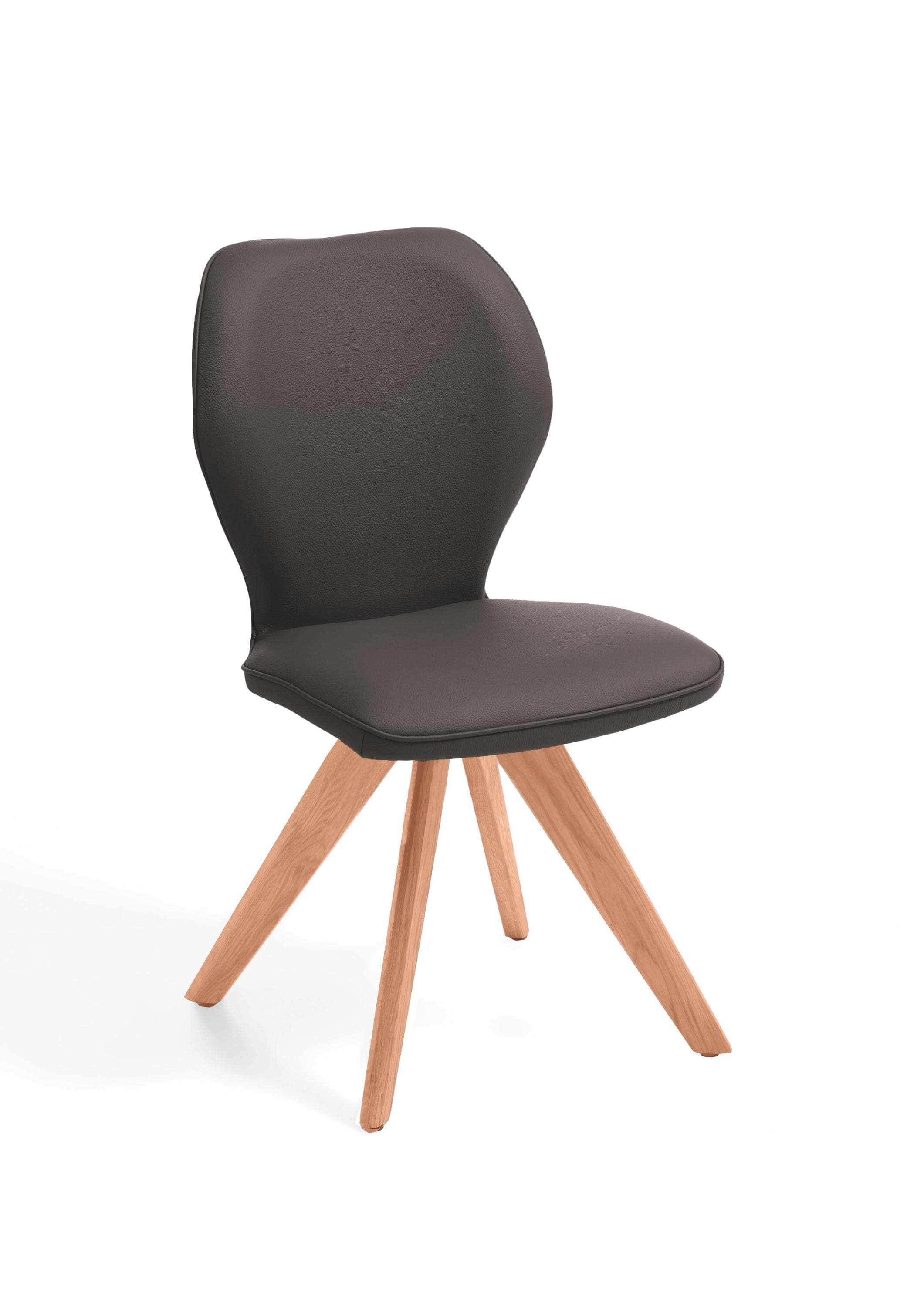 Polsterstuhl COLORADO - Leder, Kernbuche, drehbar