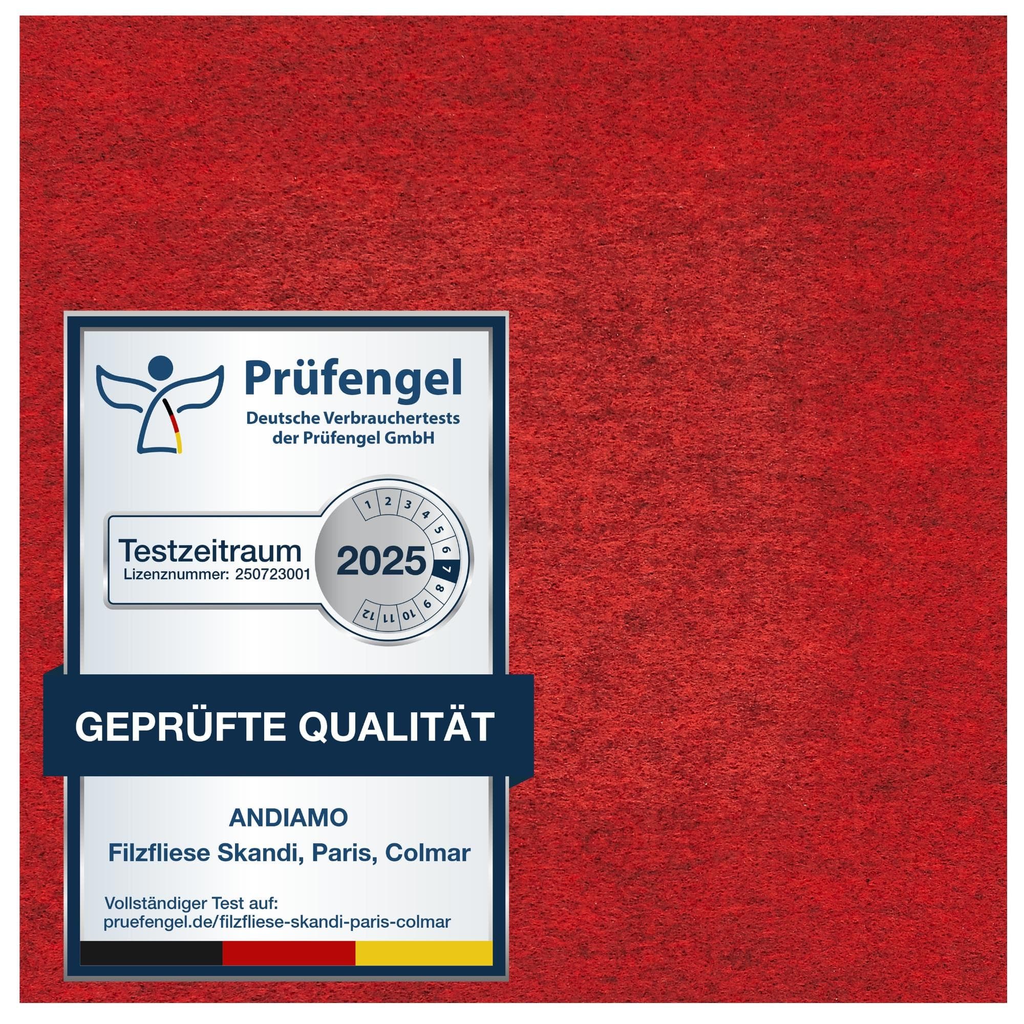 ANDIAMO Teppichfliese Selbstklebend Rot 40x40 cm