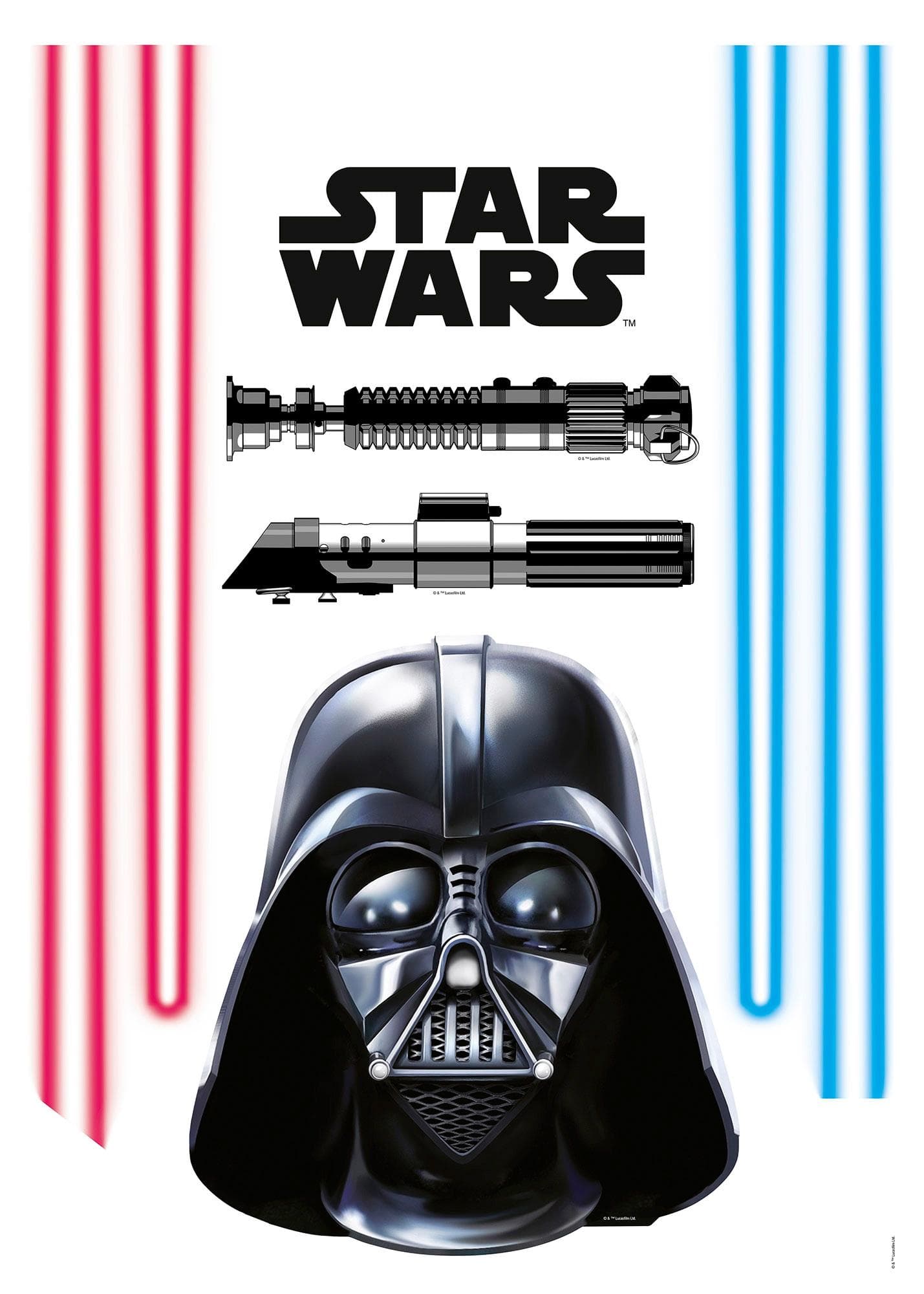 KOMAR Wandtattoo Star Wars Darth Vader mit Lichtschwert