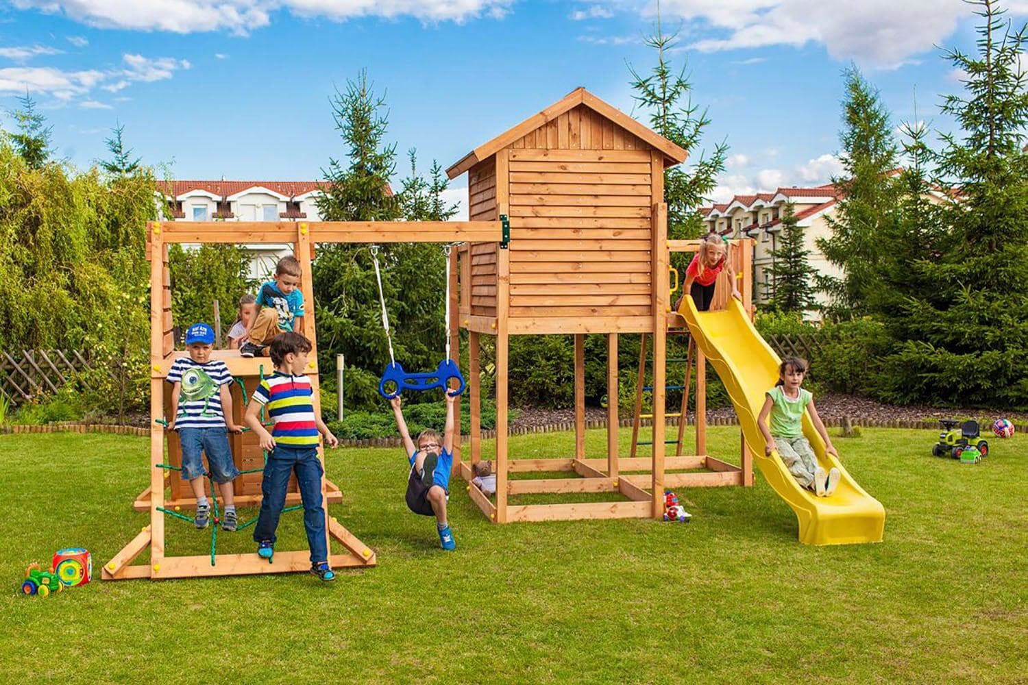 FUNGOO My SIDE Spider+ Spielturm mit Rutsche und Schaukel