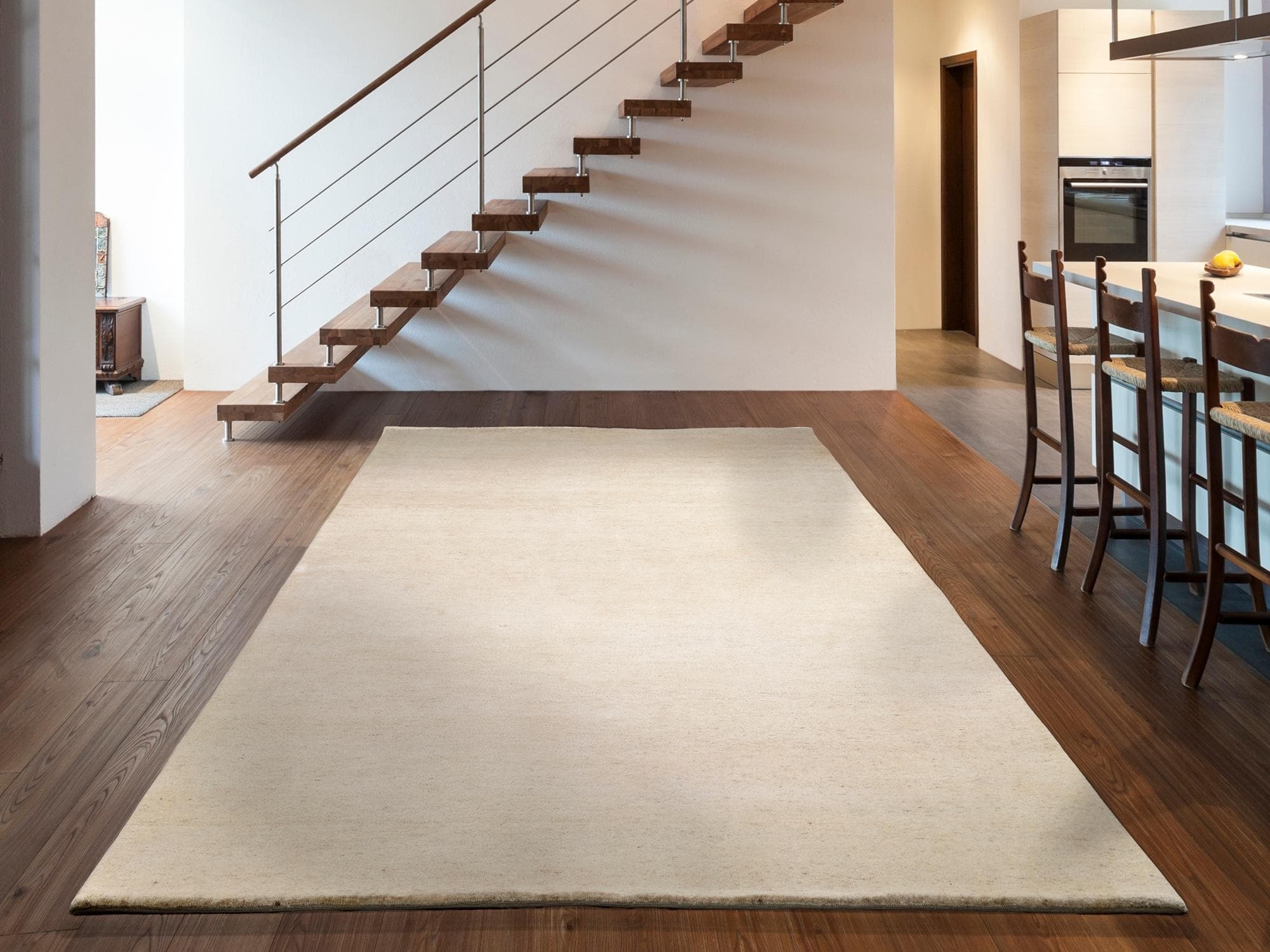 Wollteppich OCI ESEMPIO UNI MELANGE Beige Schurwolle