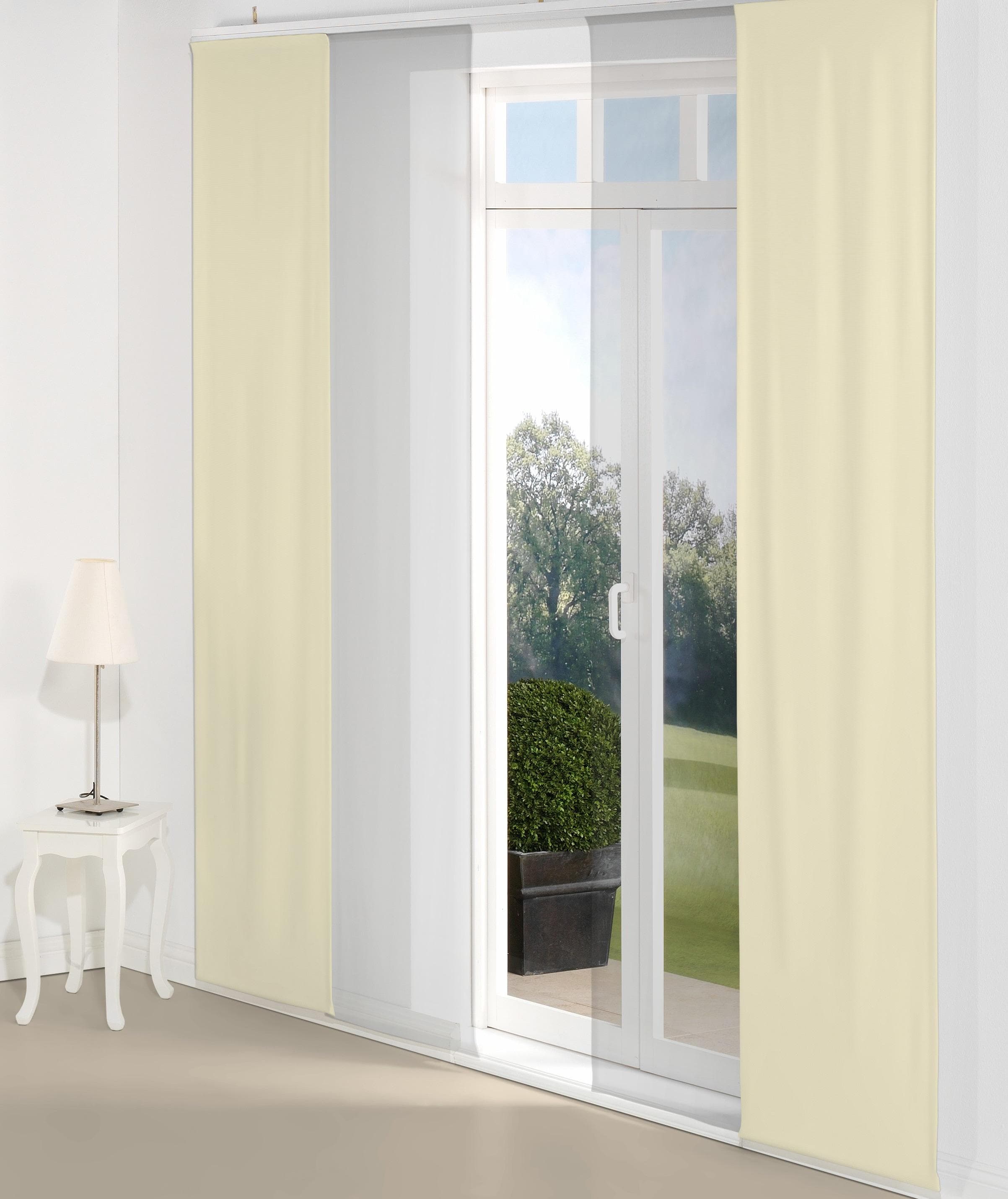 WIRTH Schiebegardine WirthNatur Beige 100% Baumwolle