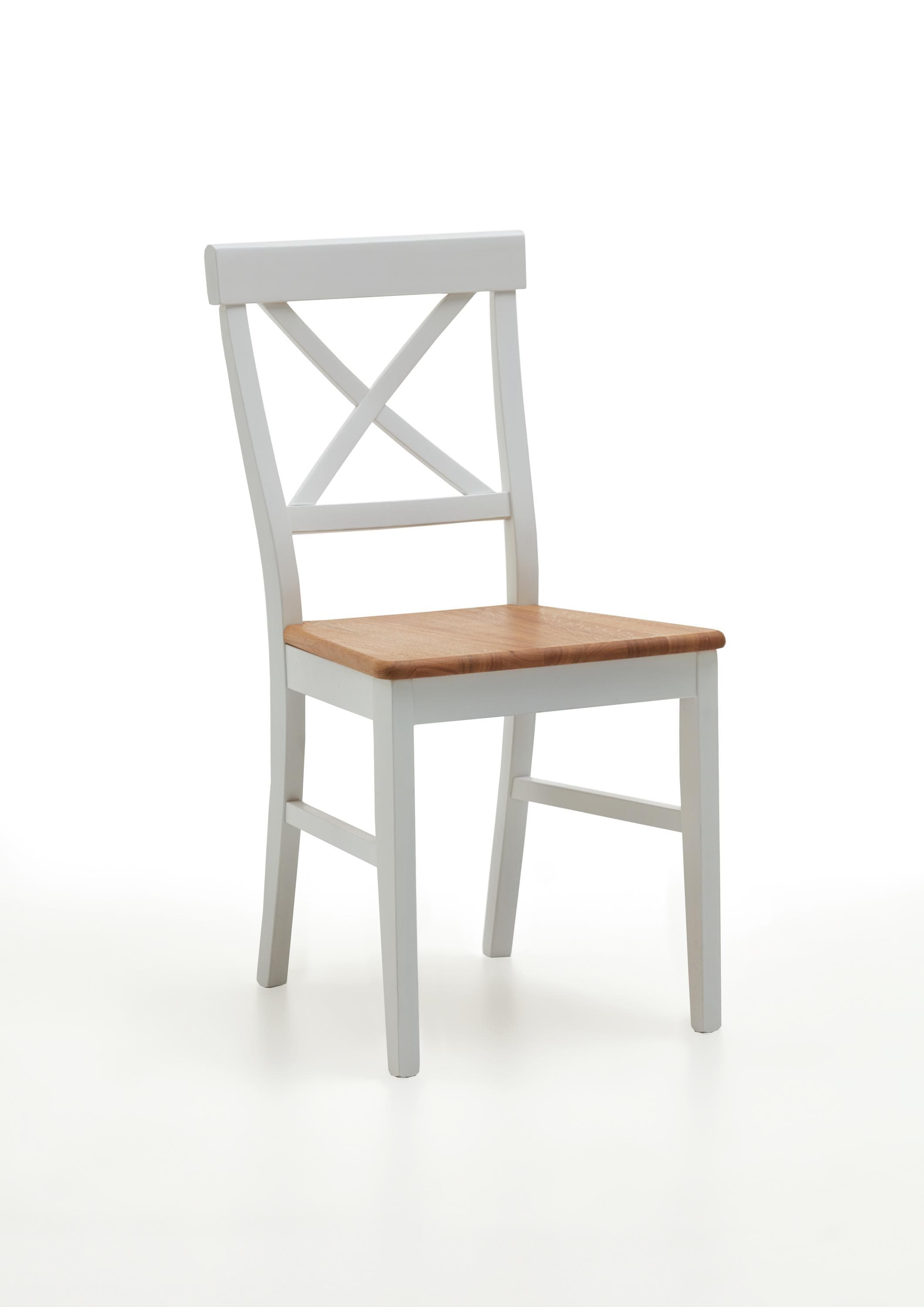 NIEHOFF SITZMÖBEL Holzstuhl MALMÖ Weiß Wildeiche