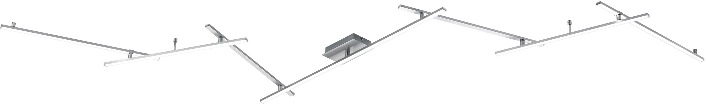 Trio Leuchten Indira Metall Nickel LED Deckenleuchte Schwenkbar Dimmbar