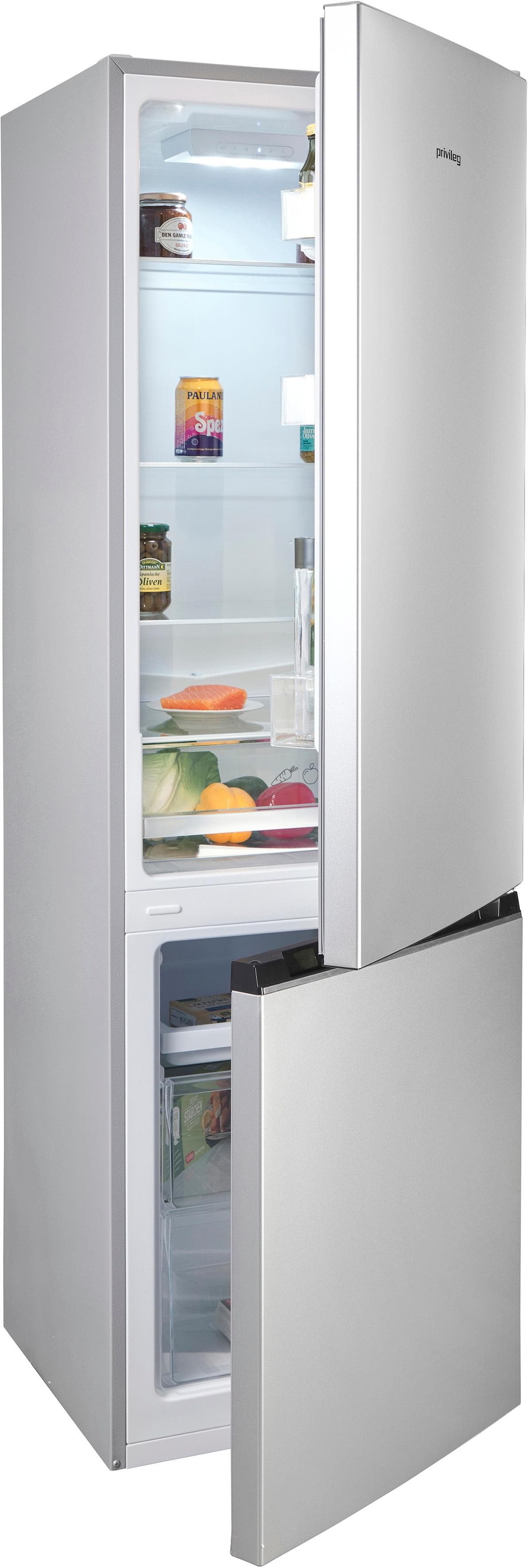 PRIVILEG Kühl-/Gefrierkombination Silber Freistehend