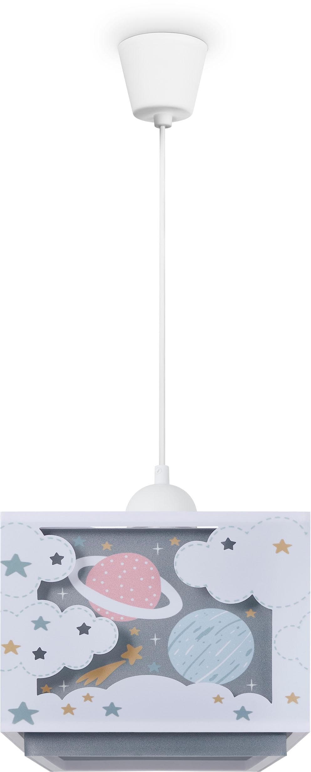 Paco Home GRETA Pendelleuchte - Weltraum-Motive für Kinderzimmer