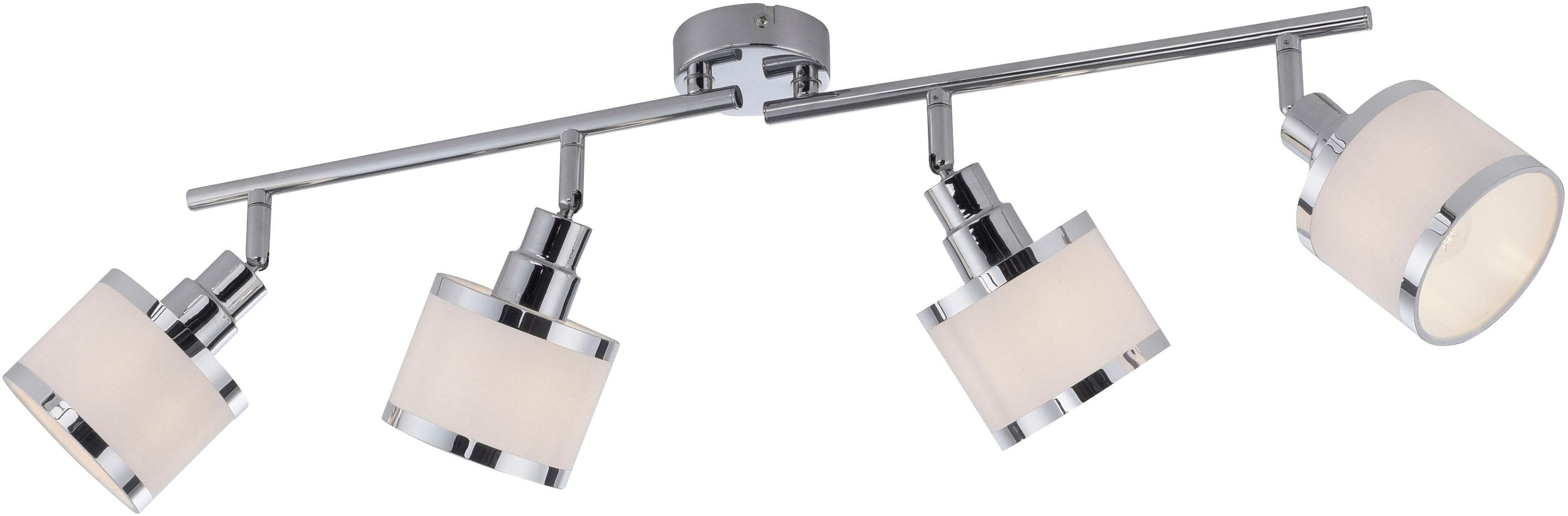 JUST LIGHT Deckenleuchte ACCOR Grau Chrom 4-fach E14
