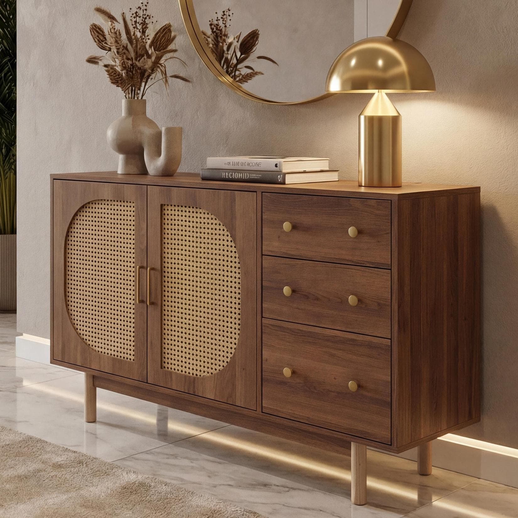 MCW Sideboard MCW-P52 Braun Poly Rattan