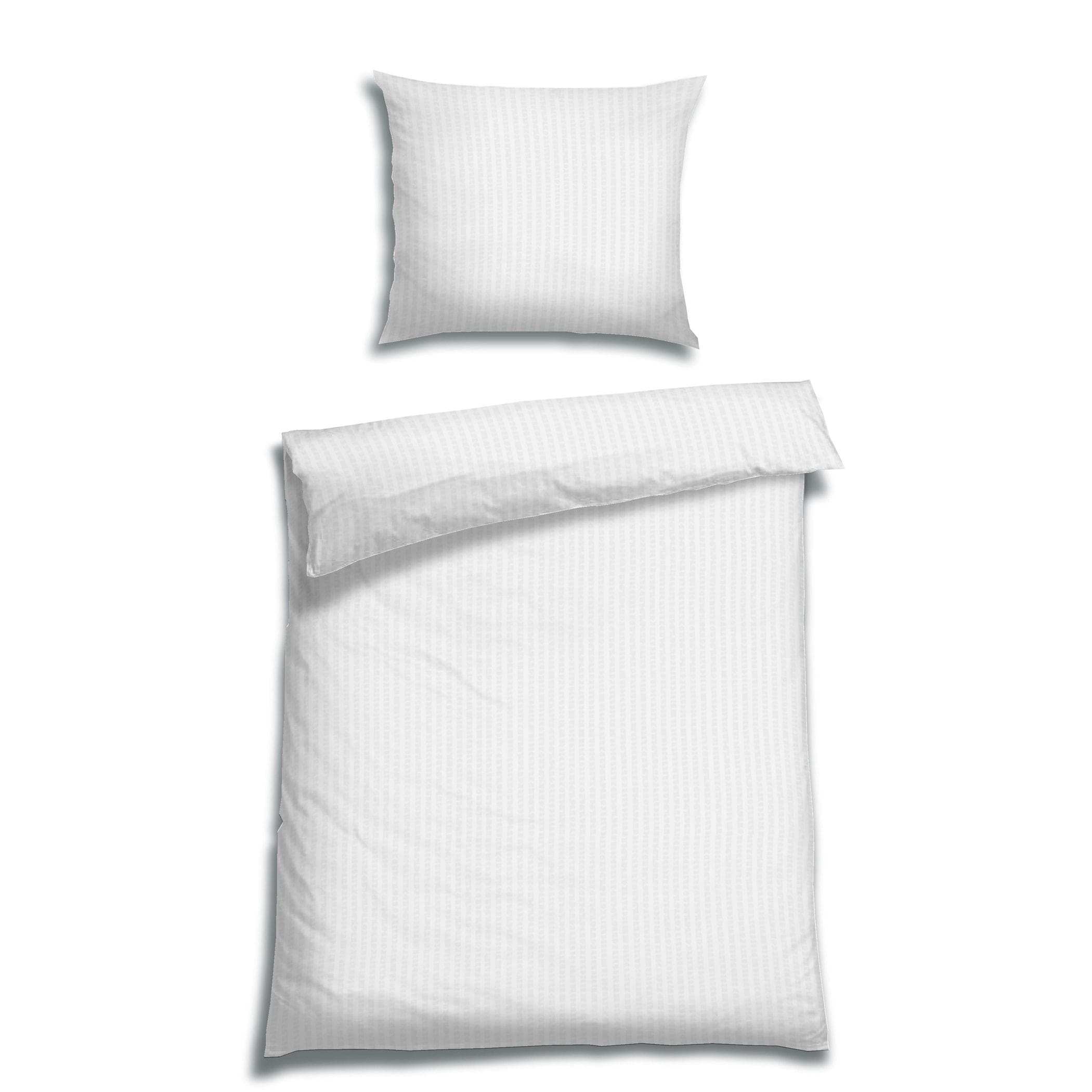 Bettwäsche FLORELLA UNI weiss Soft-Seersucker 100% Baumwolle