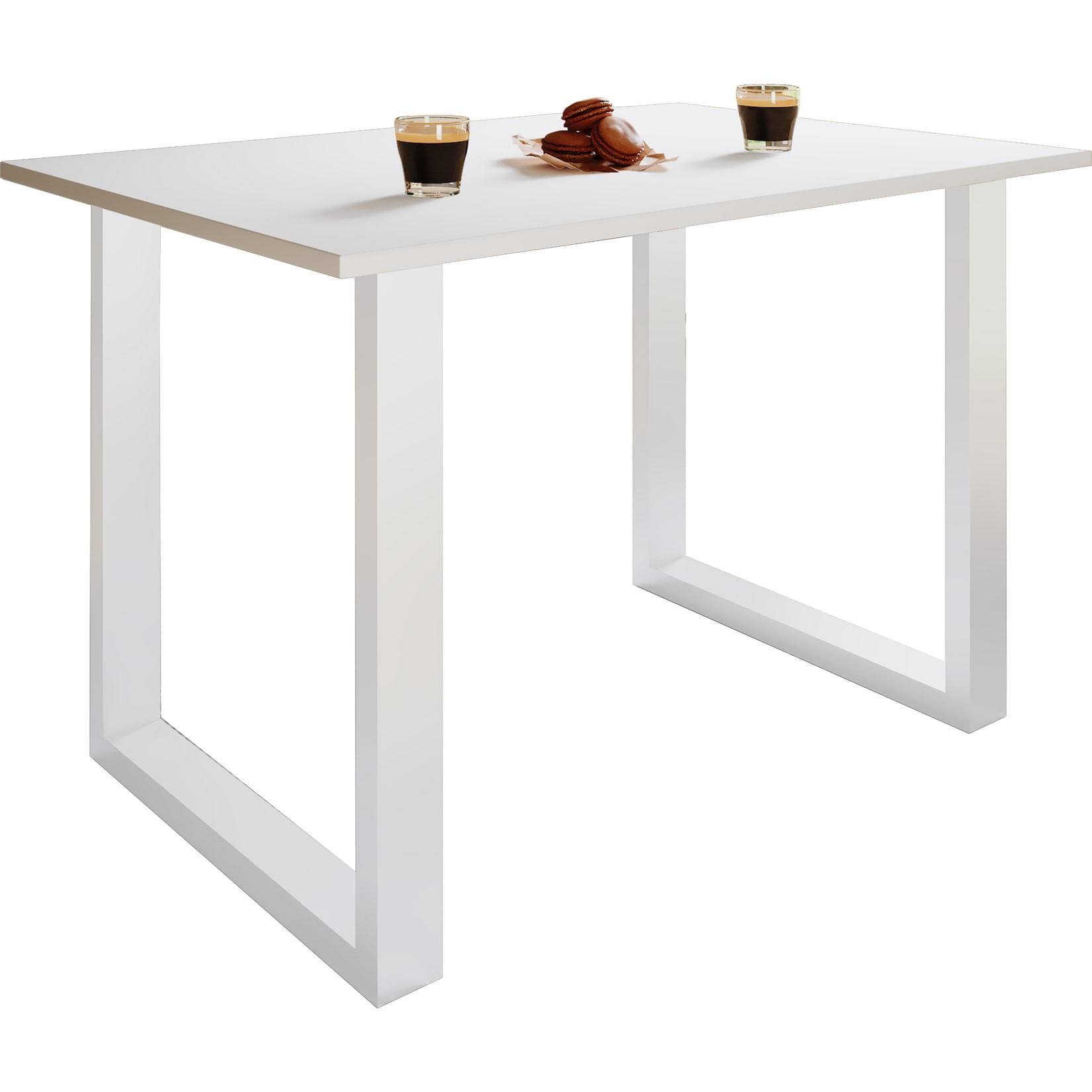 VCM Schreibtisch Lona U Weiß Computertisch 140x50 cm