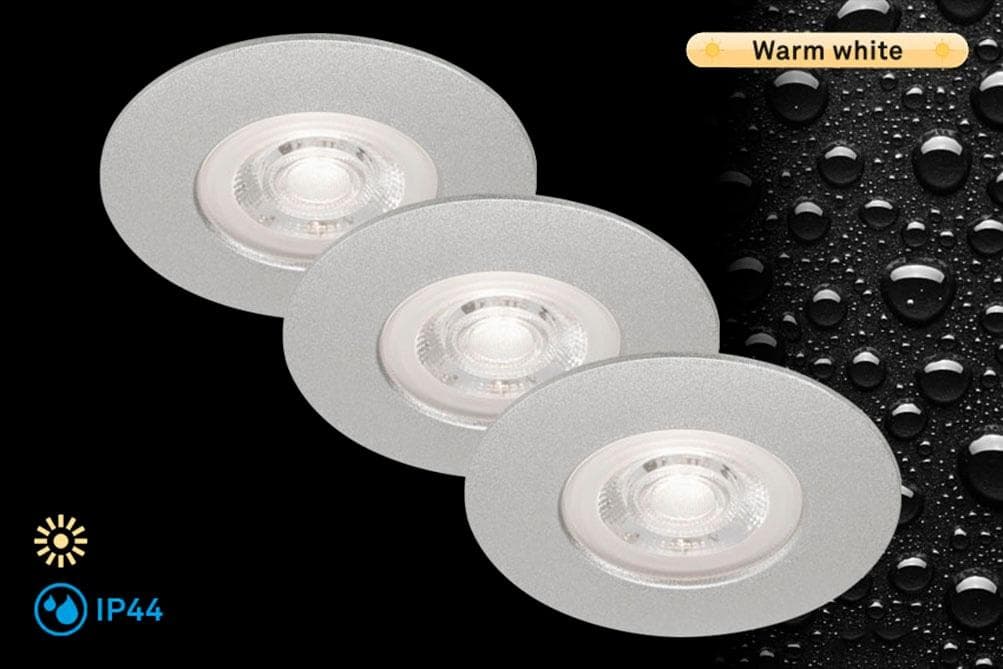 BRILONER LEUCHTEN LED Einbauleuchte "KULANA", silber, LED Einbaustrahler