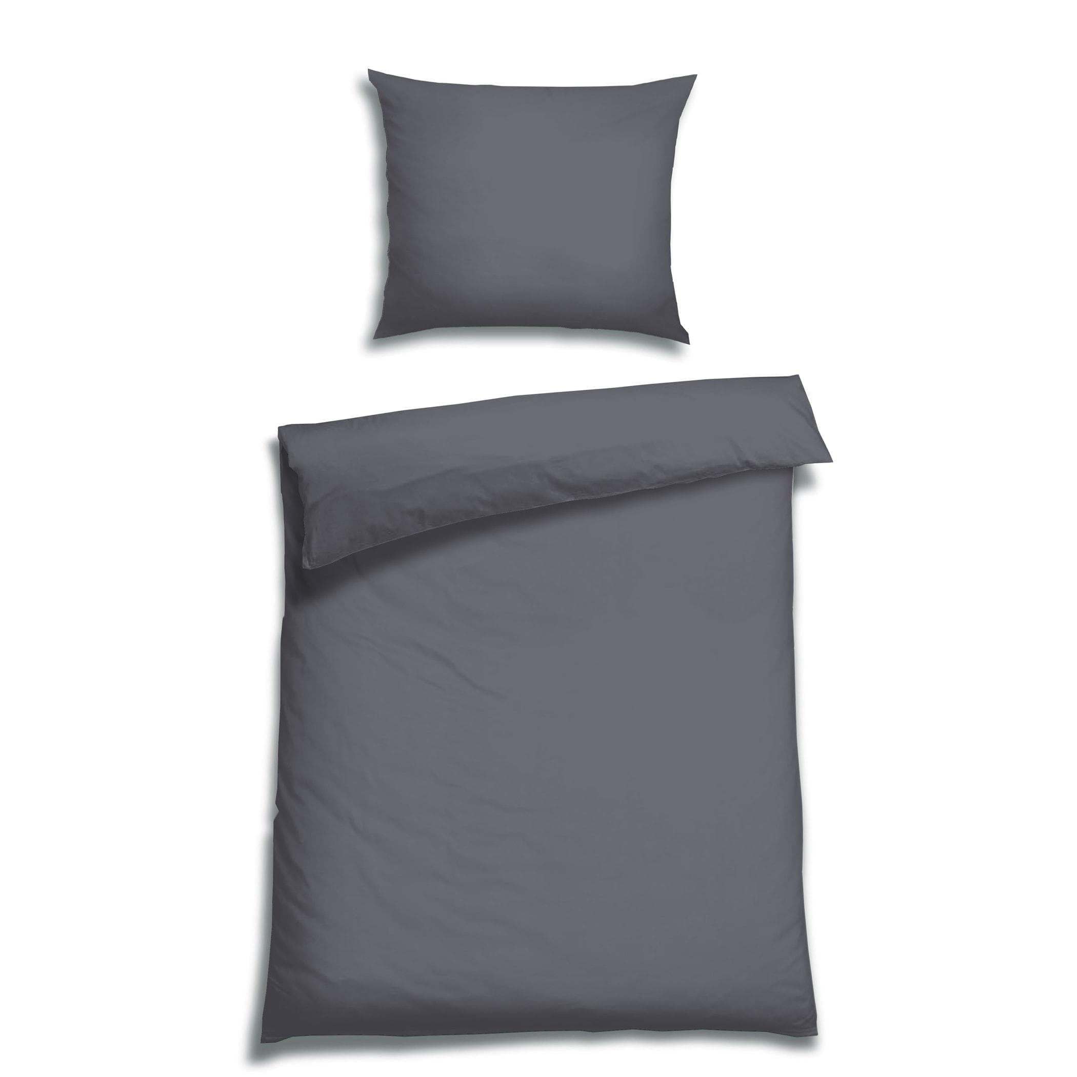 Bettwäsche FLORELLA Edel-Satin 140x220 cm graphit