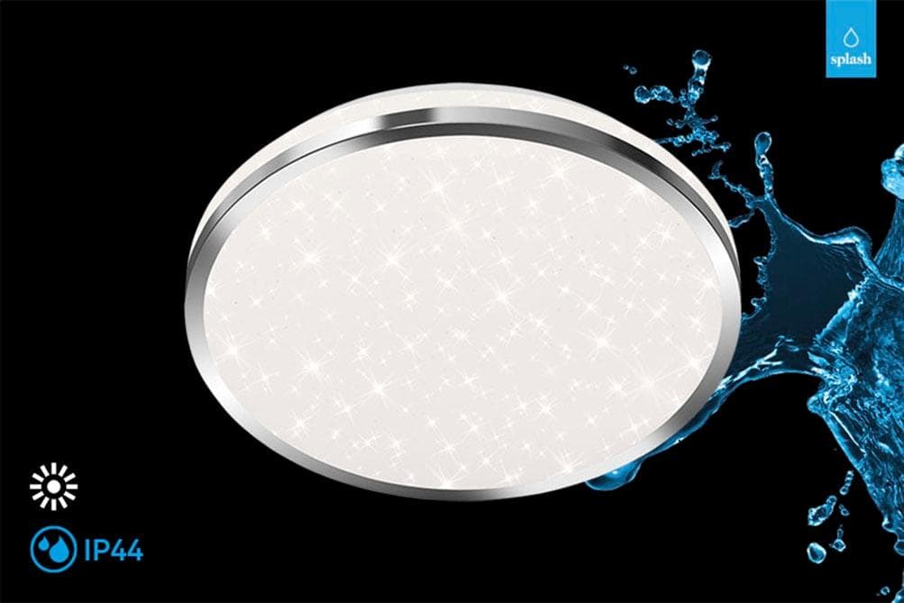 LED-Deckenleuchte Modern Weiß-Chrom 28cm