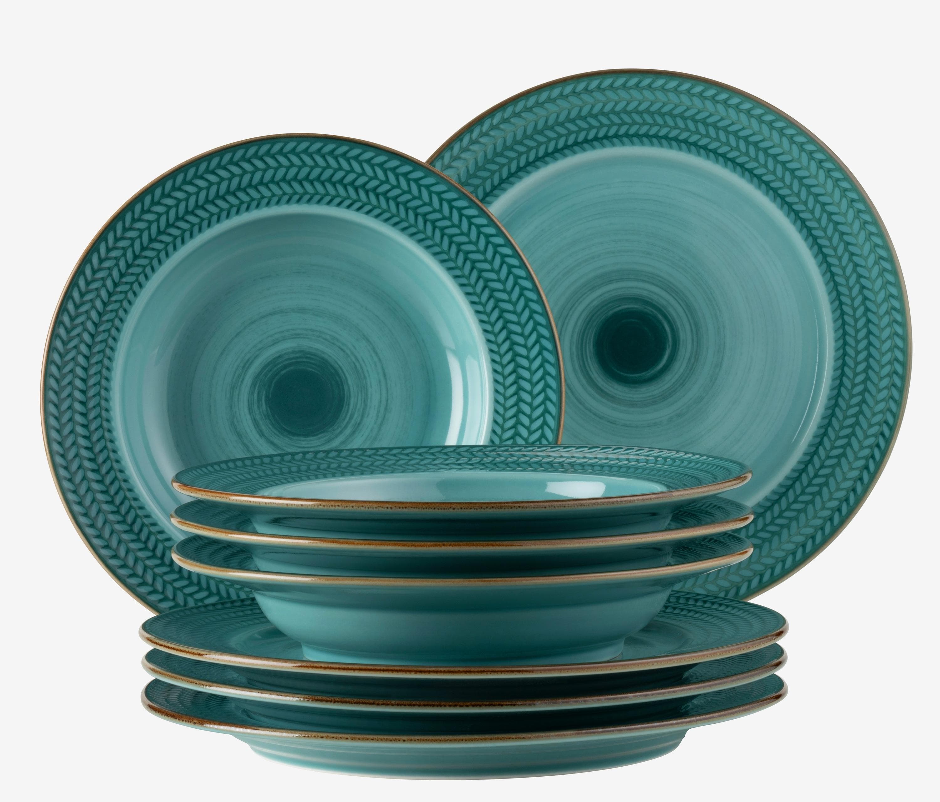 MÄSER Teller-Set Prospero 8-teilig Handbemalt