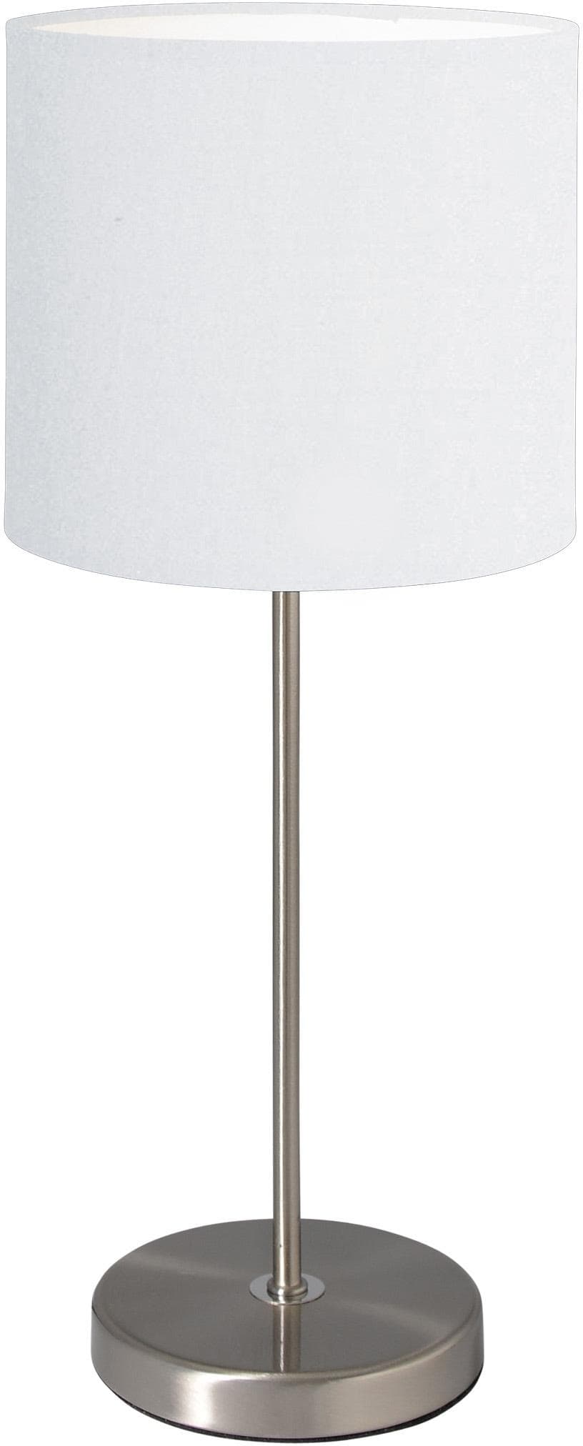 NÄVE Tischleuchte New York weiß mit verchromtem Gestell