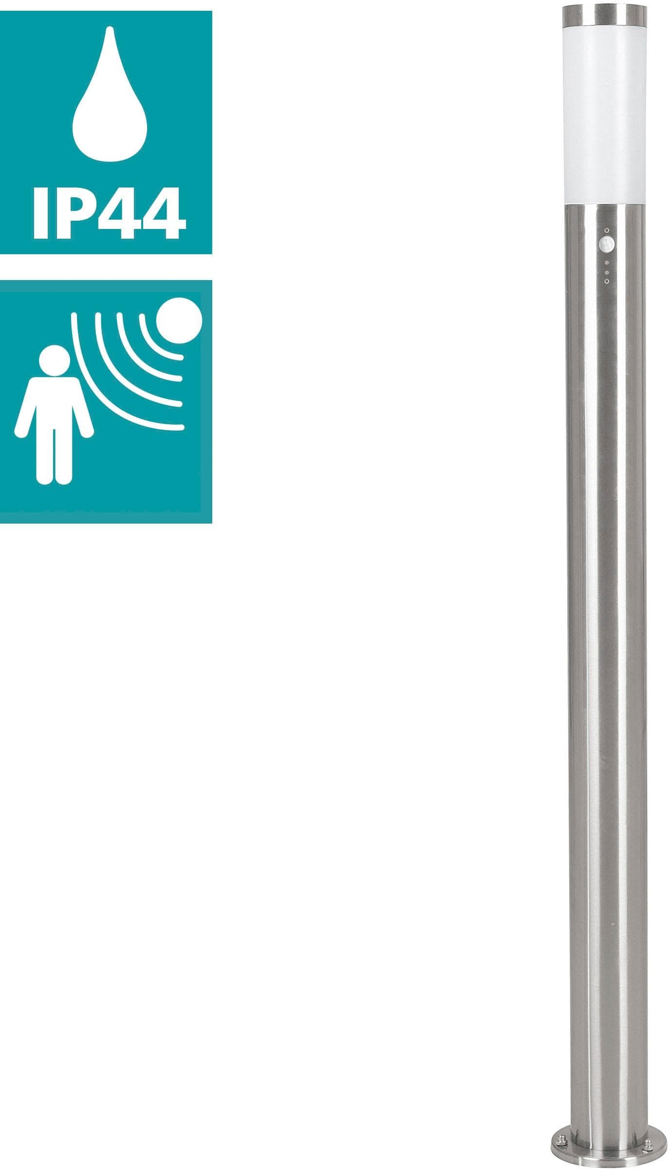 EGLO Stehlampe HELSINKI Edelstahl IP65 Außenlampe weiß