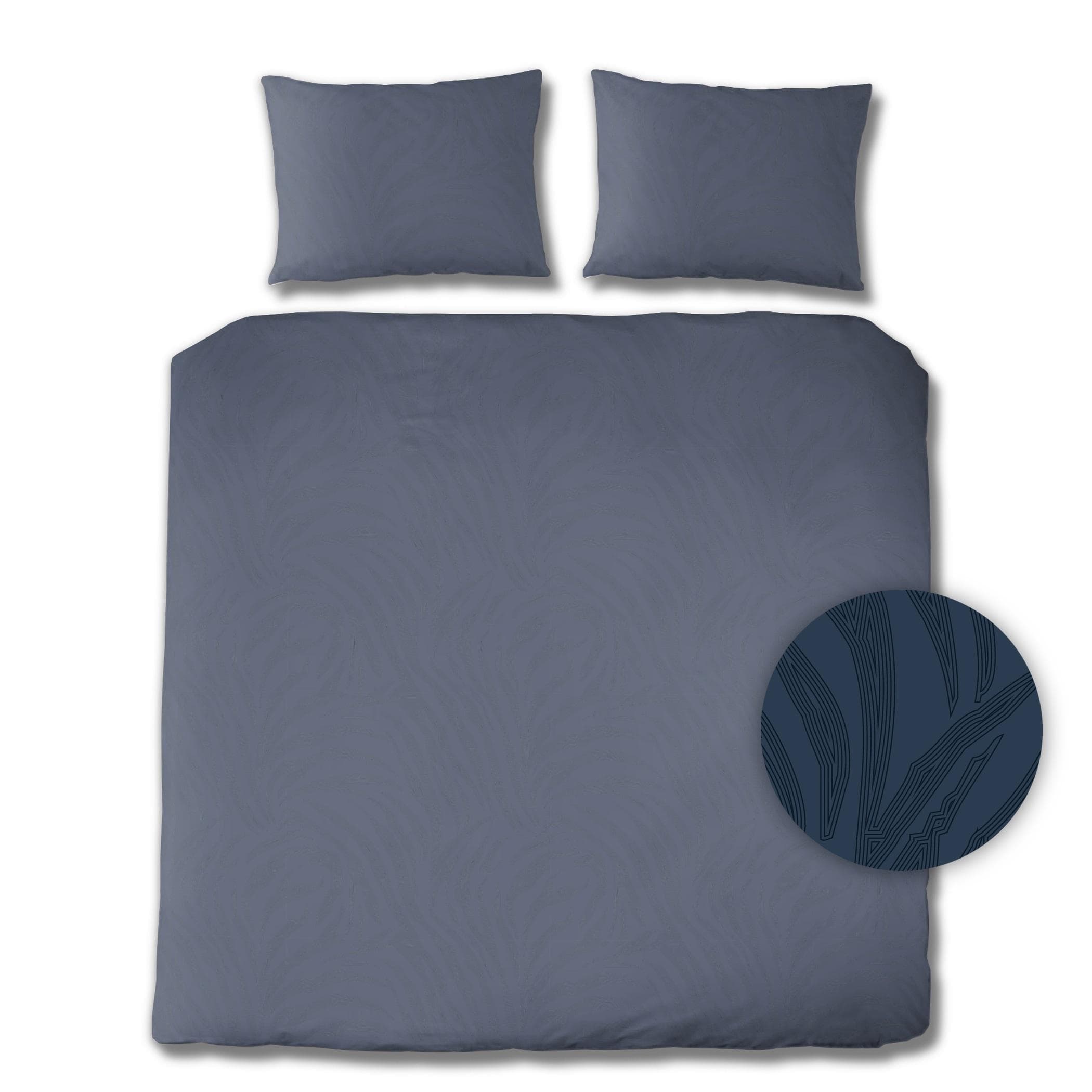 Bettwäsche FLORELLA Zoma jeans Flausch-Flanell 200x200 cm