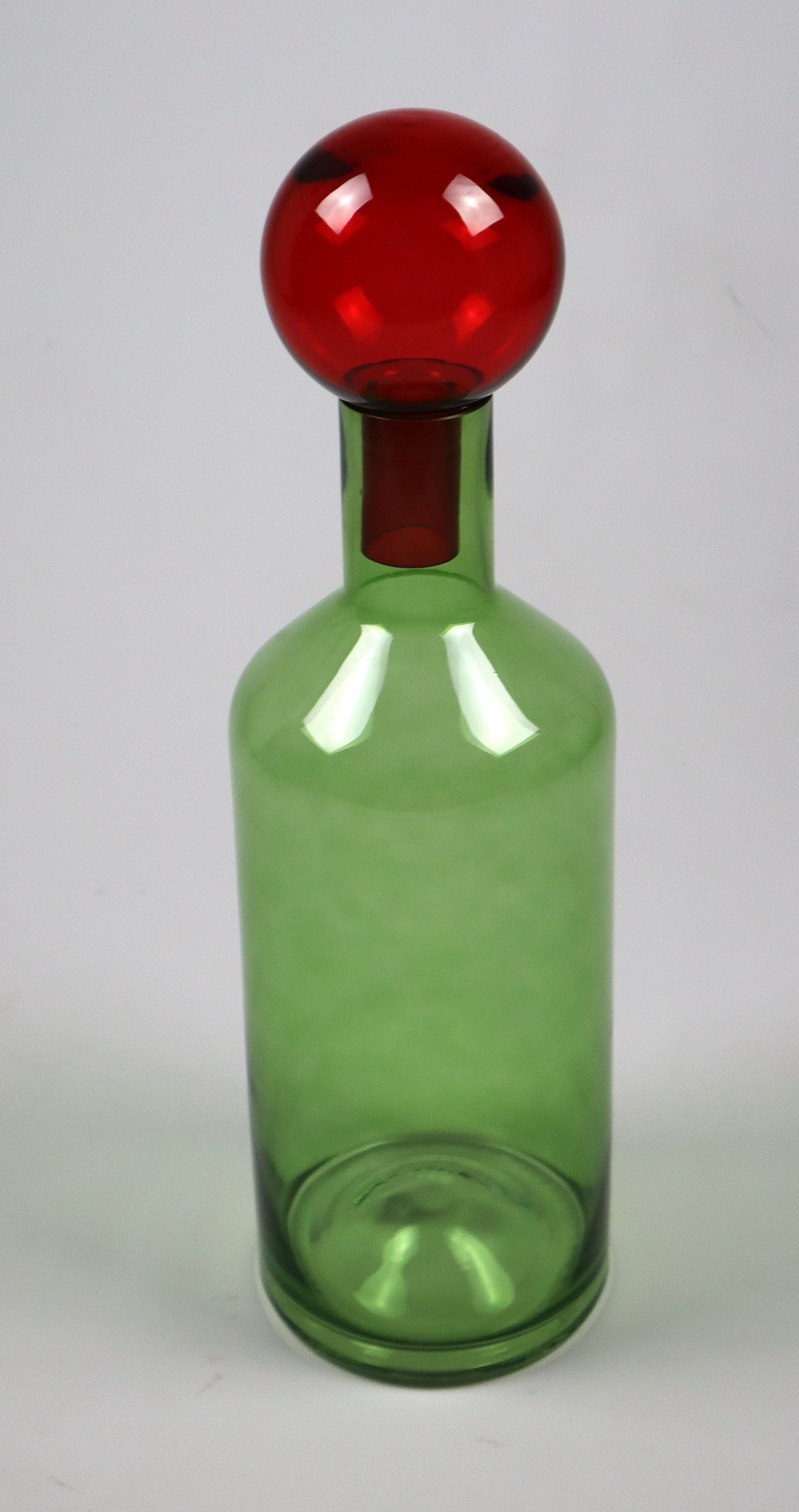 AM Design Dekovase aus Glas Grün-Rot