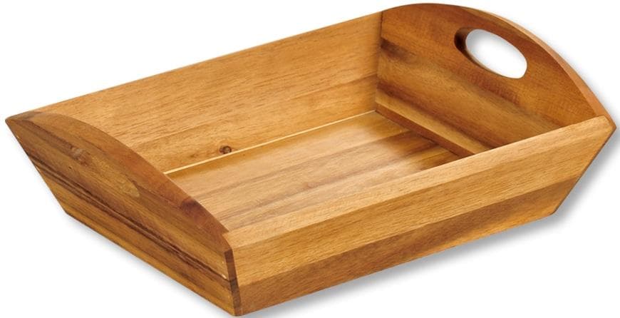 KESPER Tablett Aufbewahrungskorb Akazienholz beige