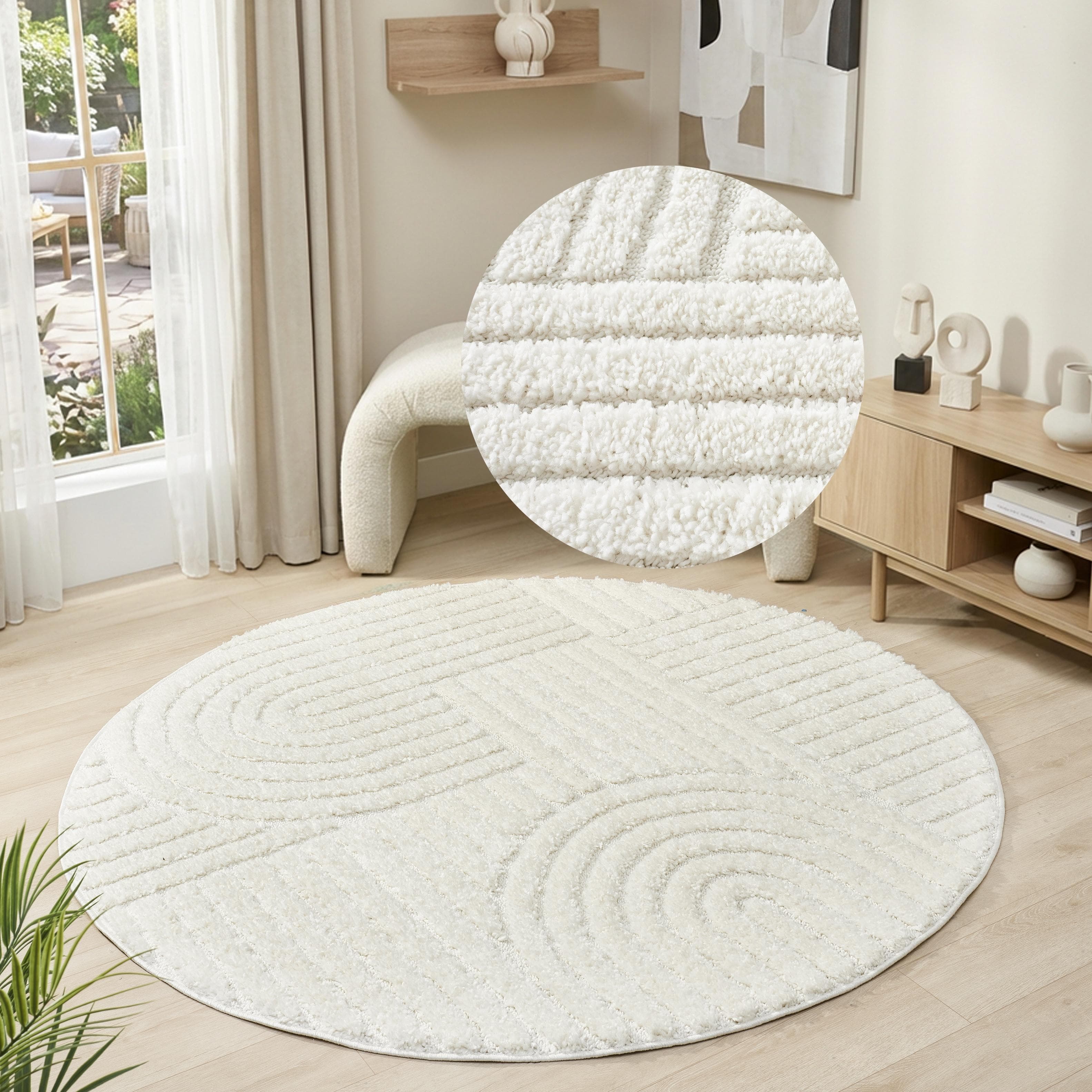 Teppich OTTO HOME Jonne Boho-Design Scandi Creme 120cm