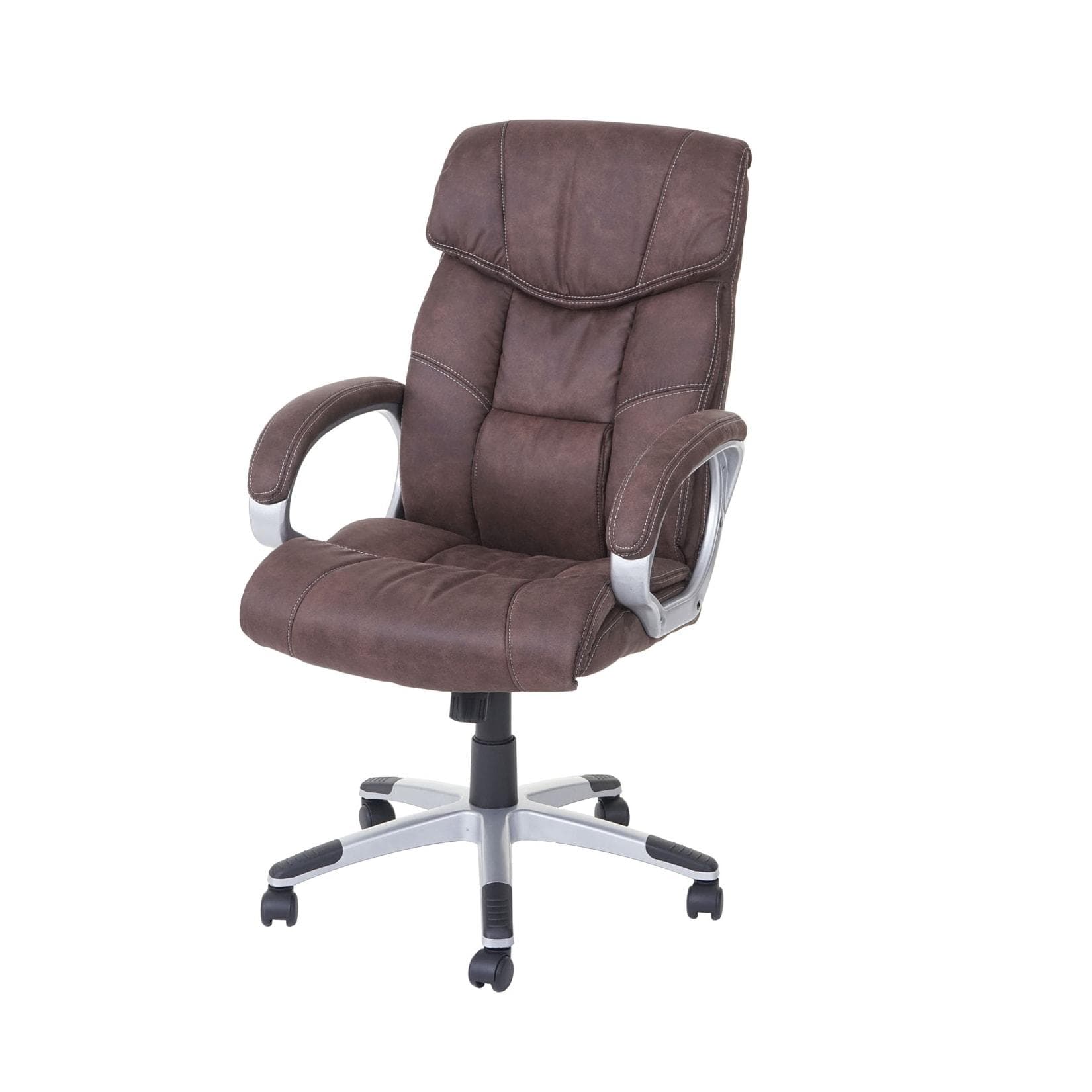 Bürostuhl MCW-A71 Chefsessel Vintage Braun Stoff