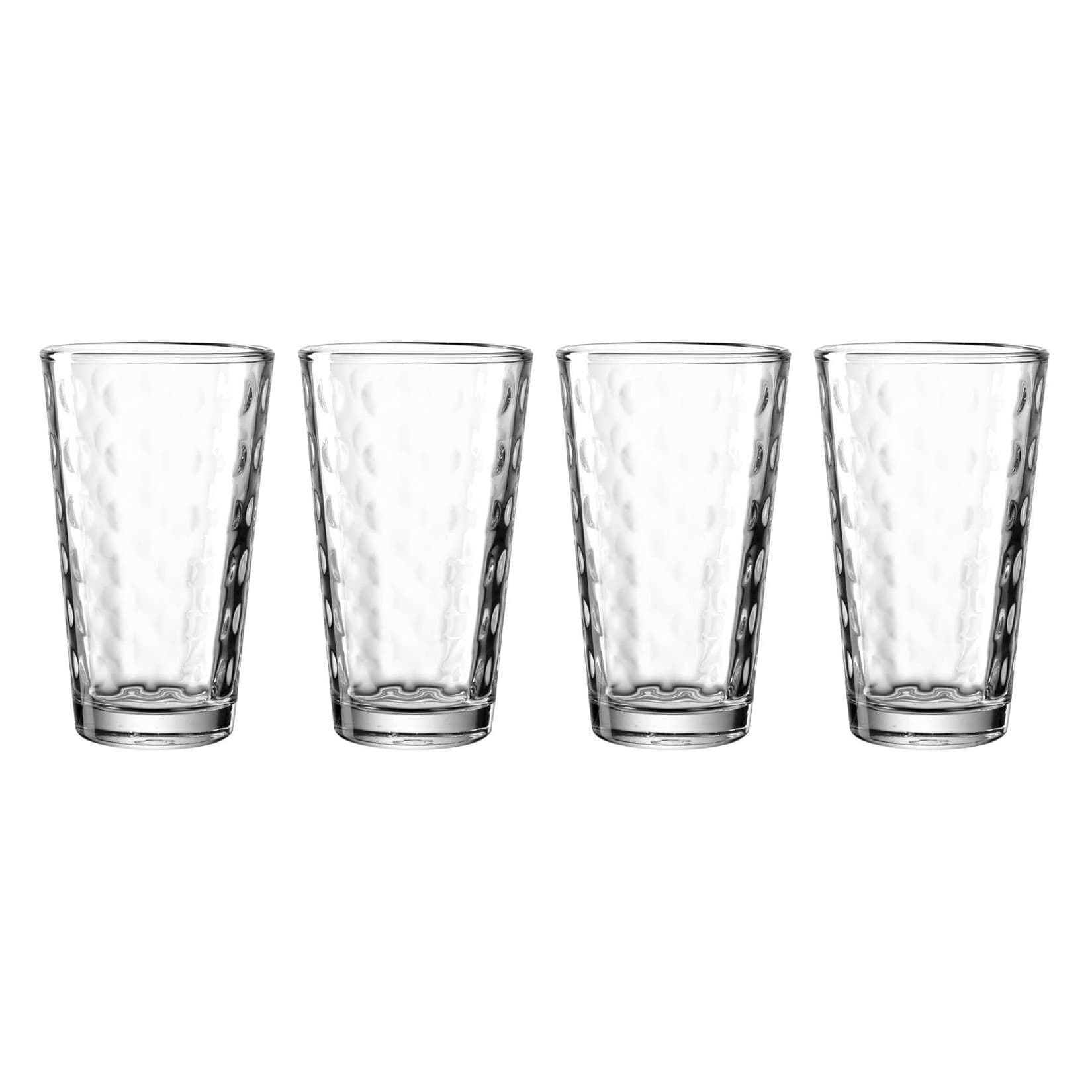 Leonardo Trinkgläser Optic 540 ml 4er Set transparent