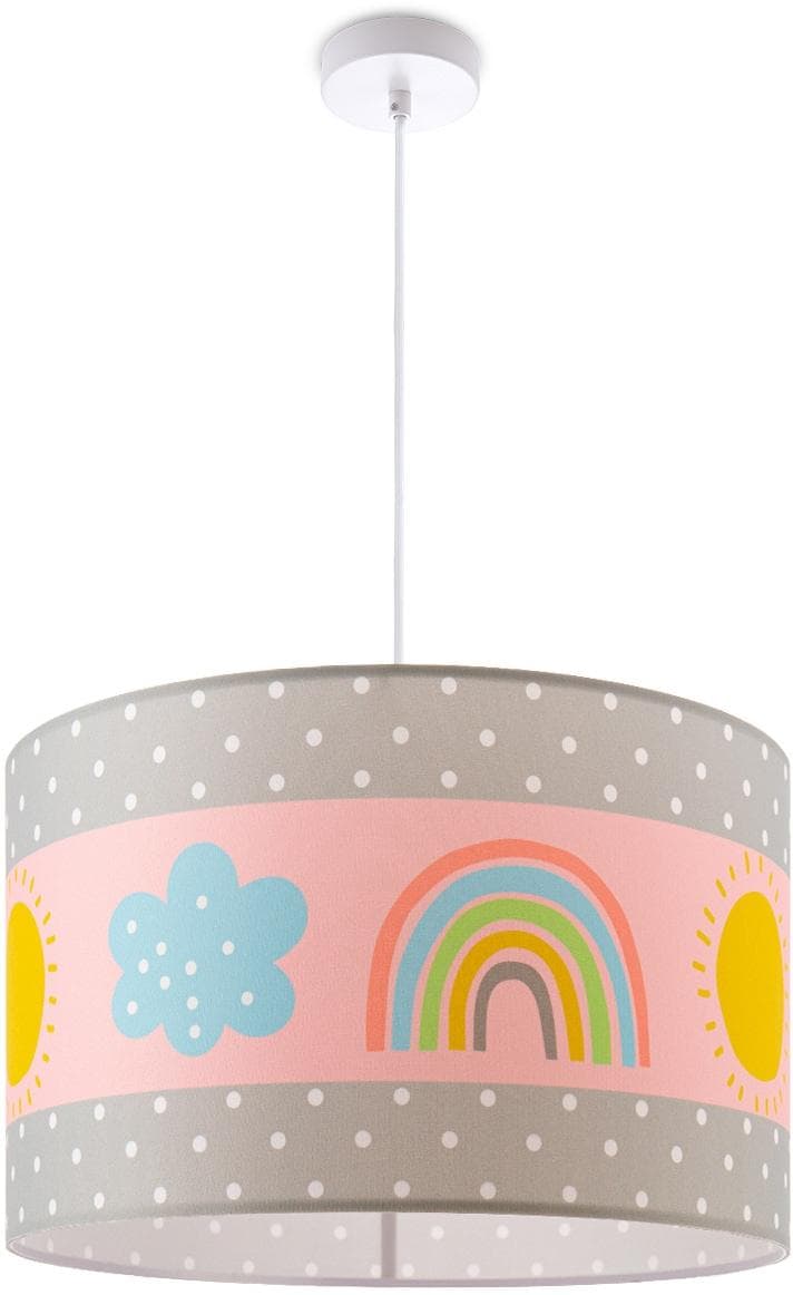 Paco Home Pendelleuchte Cosmo 962 Regenbogen Kinderzimmer Deckenlampe E27