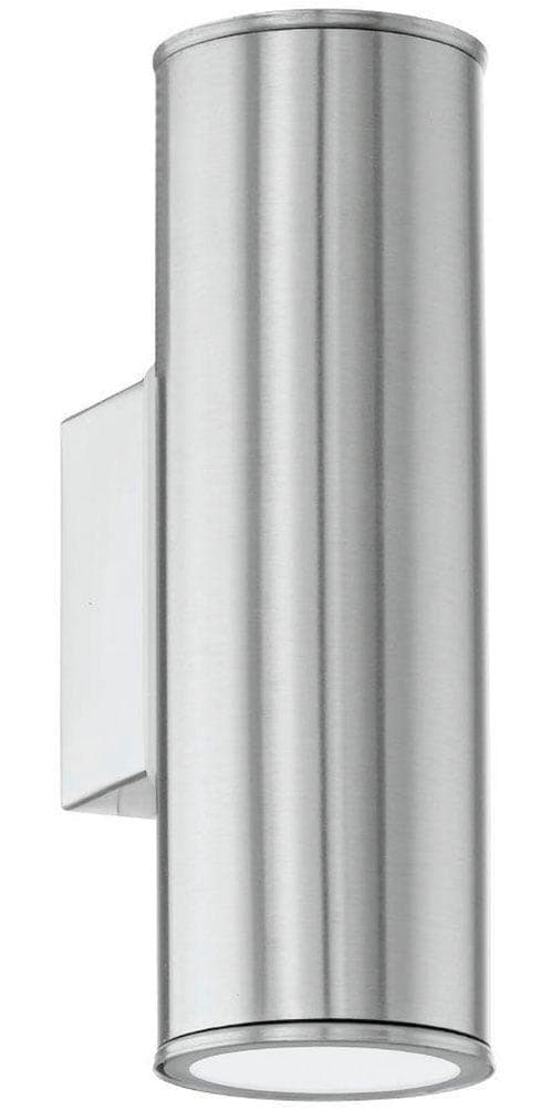 EGLO LED Außen-Wandleuchte Riga - Edelstahl, Warmweiß, Eckmontage