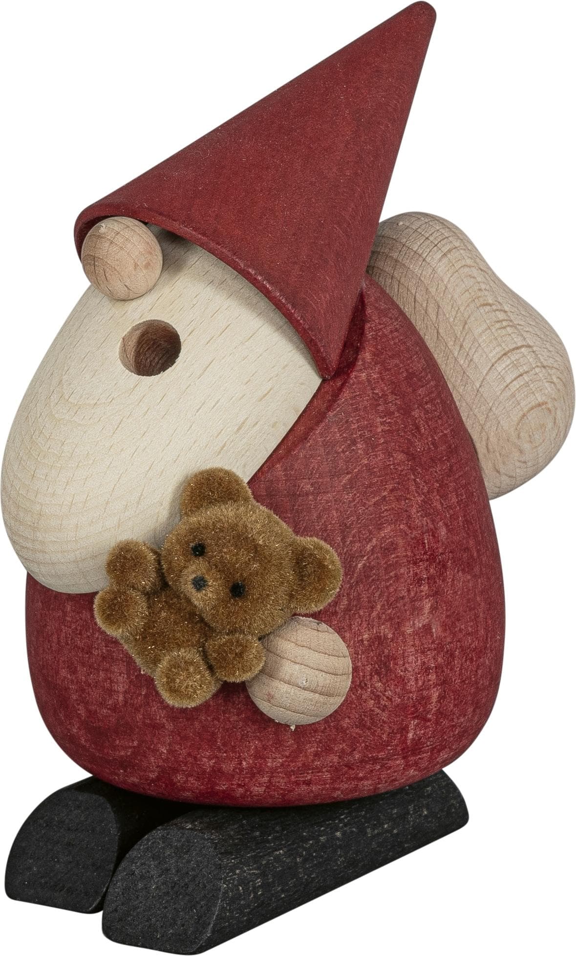 Räuchermännchen SAICO ORIGINAL Weihnachtsmann - Teddybär, rot, H:11cm