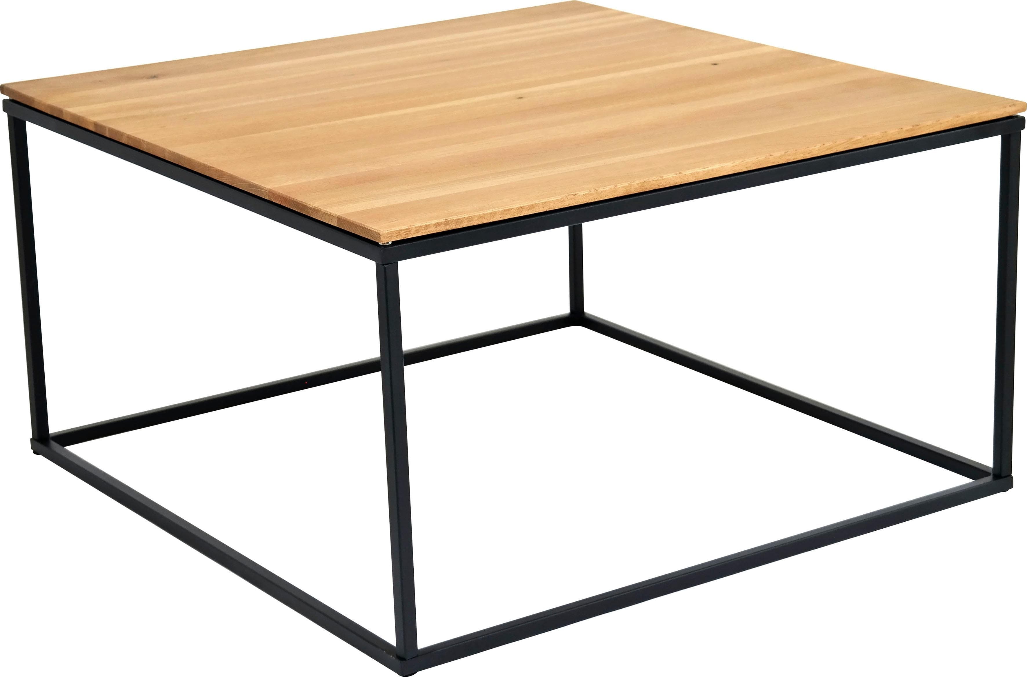 Couchtisch PAROLI GENU III Wildeiche Schwarz Metall