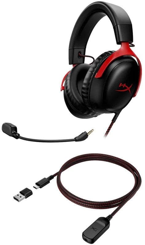 HyperX Cloud III Gaming Headset Schwarz Rot USB