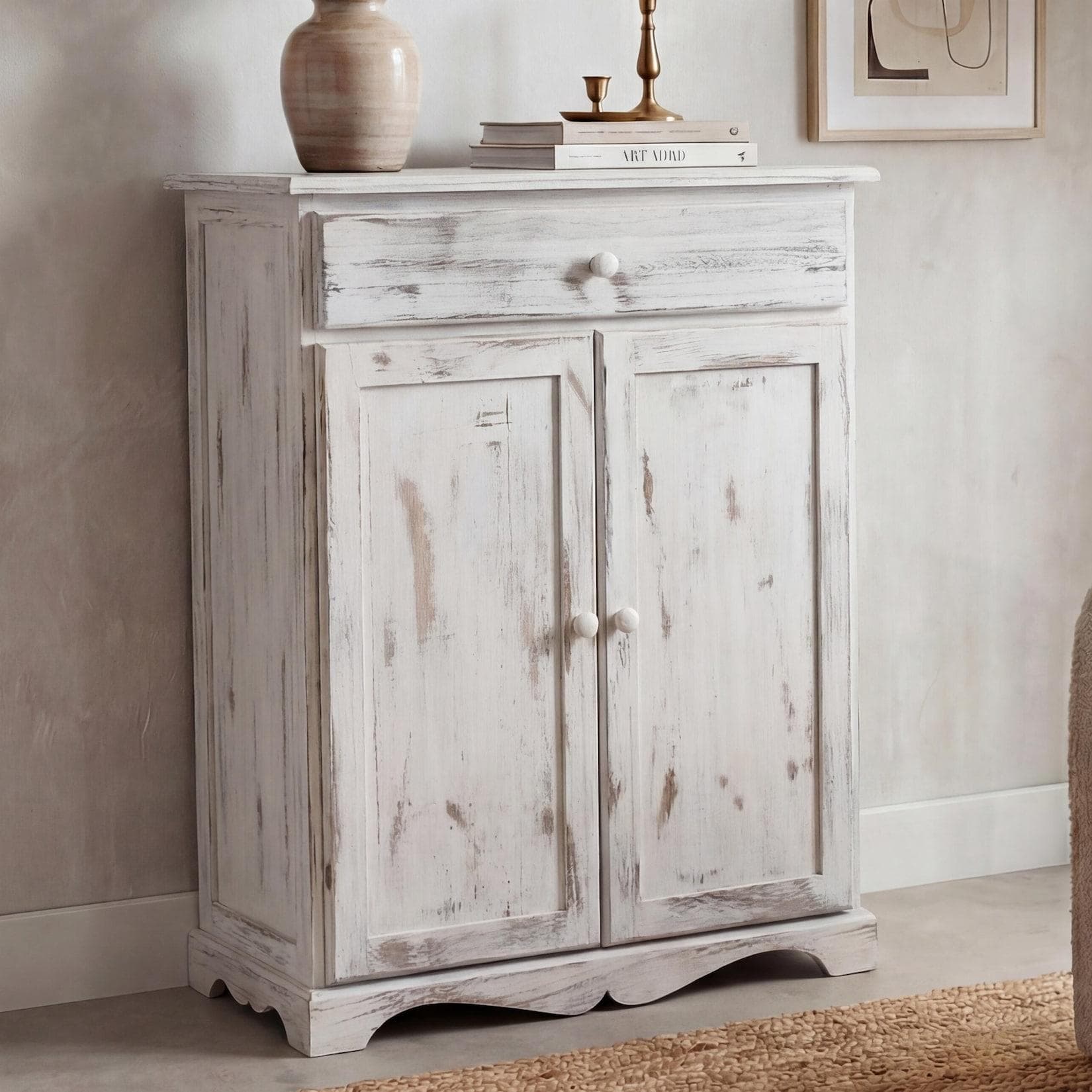 MCW Kommode T37 Shabby-Look 2 Ablagefächer