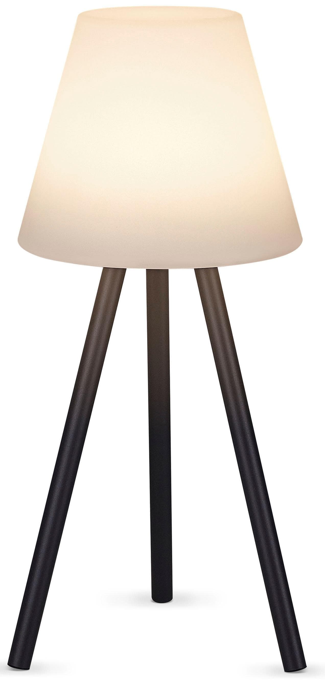 PACO HOME Tischleuchte 'ROBIN' Grau LED Außenleuchte