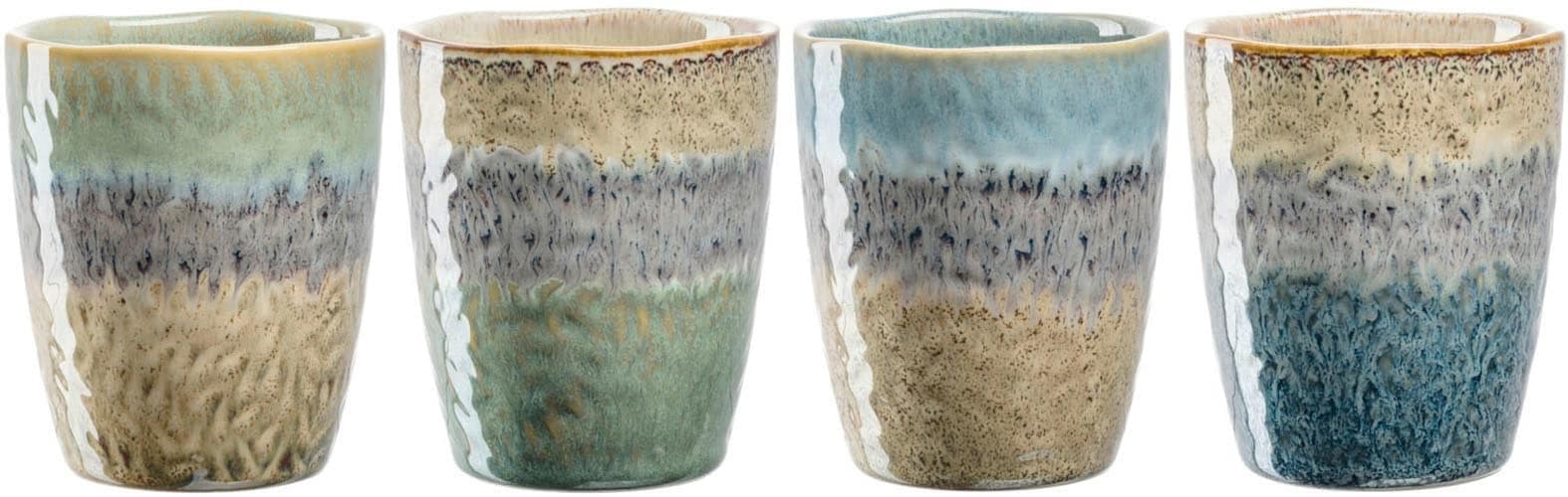 Gläser-Set LEONARDO 'MATERA' 4-teilig Keramik bunt