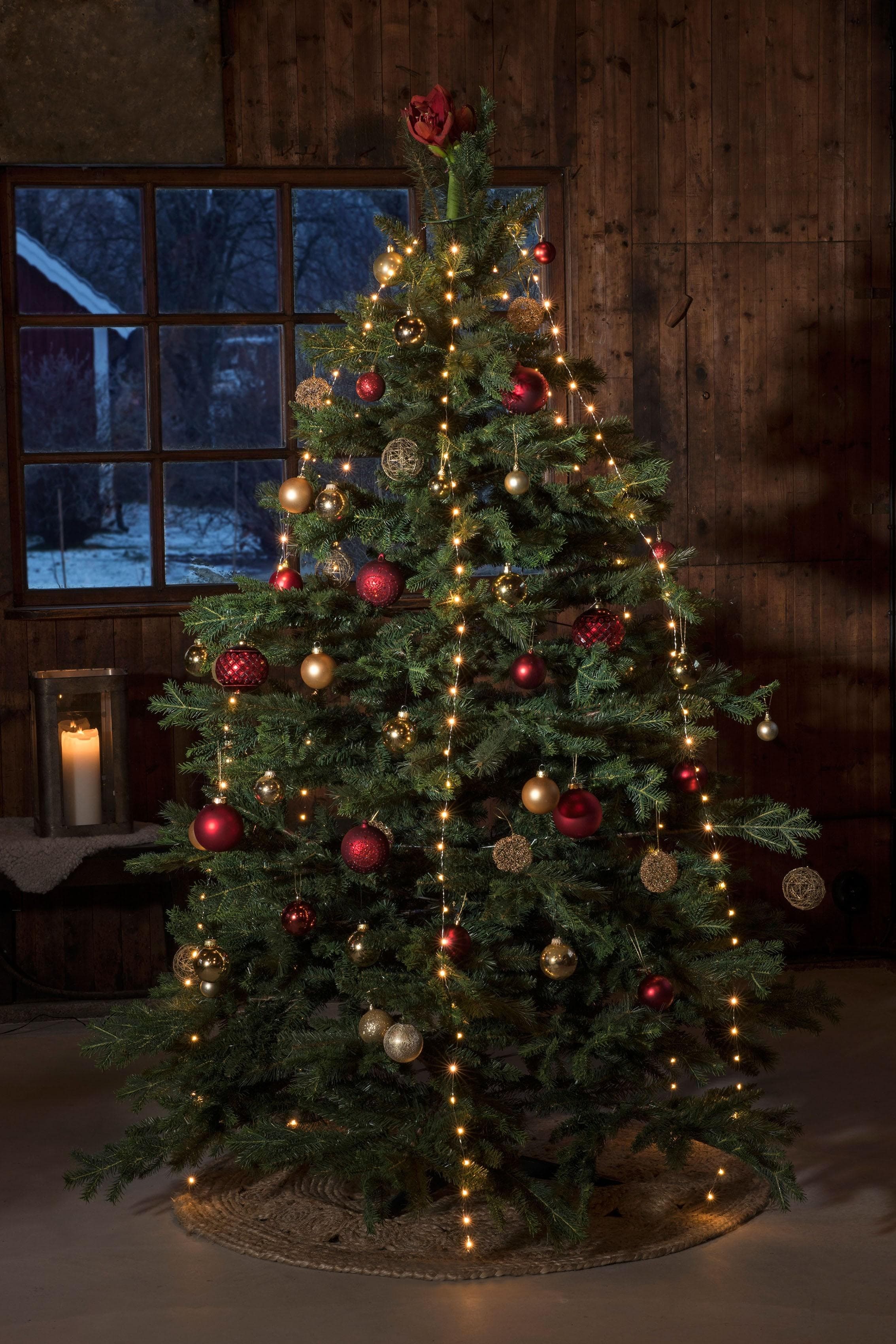 KONSTSMIDE LED-Baummantel Silber 240 Dioden